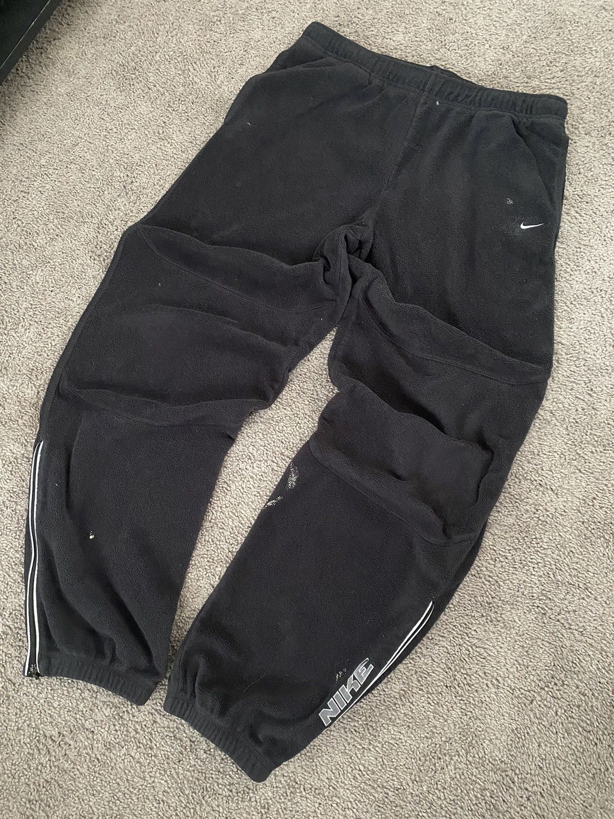Nike × Vintage Vintage Y2K Baggy Dark Grey Comfy Essential Sweatpants! Size 34 - 1 Thumbnail