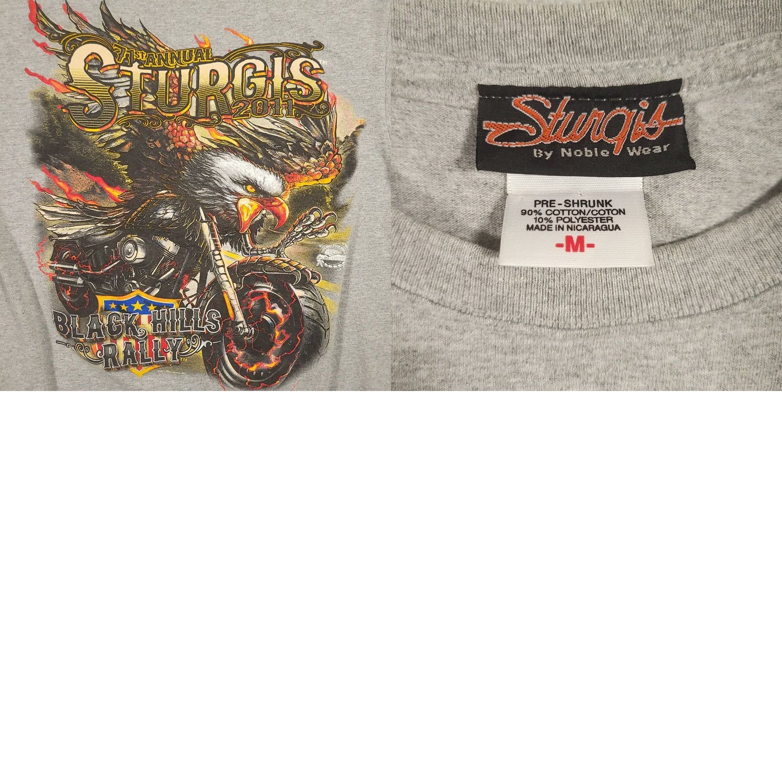 Vintage Sturgis Black Hills Rally 2011 South Dakota T Shirt Men’s Size M Biker Wear Shirt Men M Gray Short Sleeve Crew Neck Cotton Knit Size US M / EU 48-50 / 2 - 9 Thumbnail