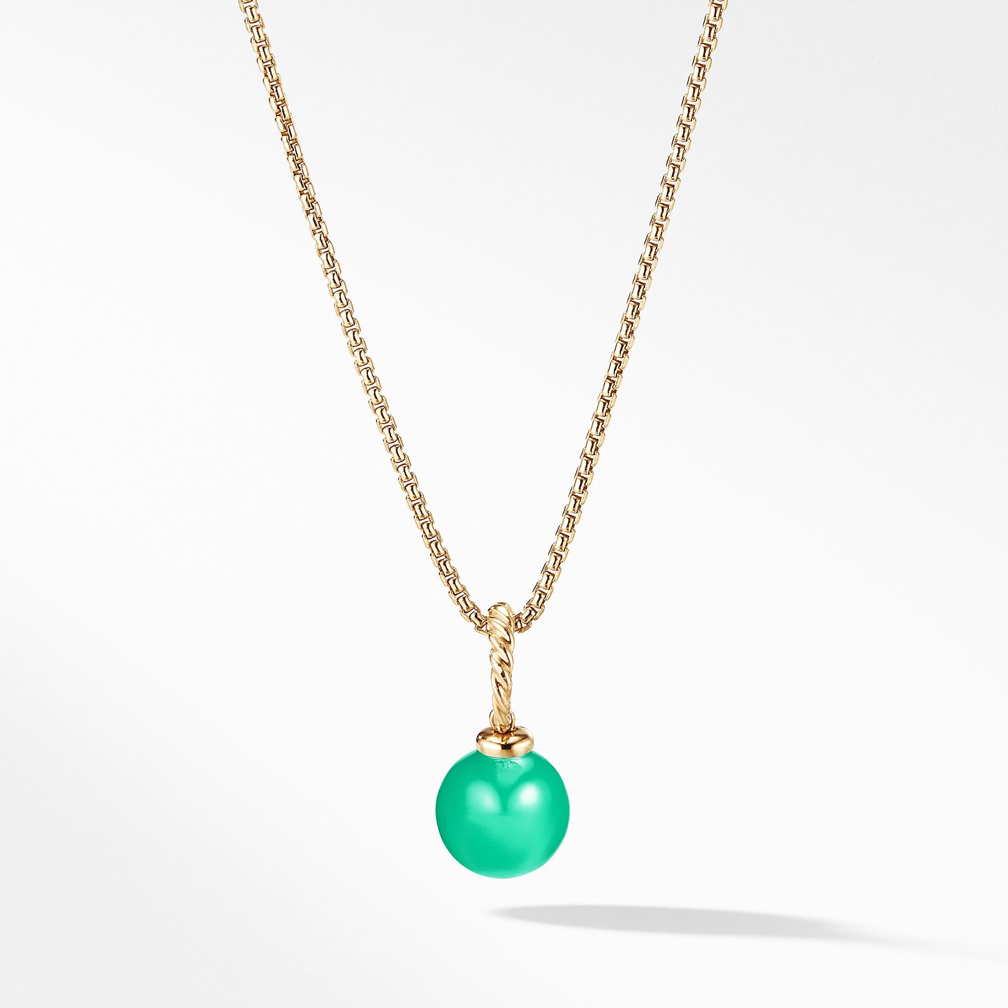 David Yurman o1s1wg111025 D12835 Pendant Chrysoprase In 18K in Golden Size ONE SIZE - 1 Thumbnail