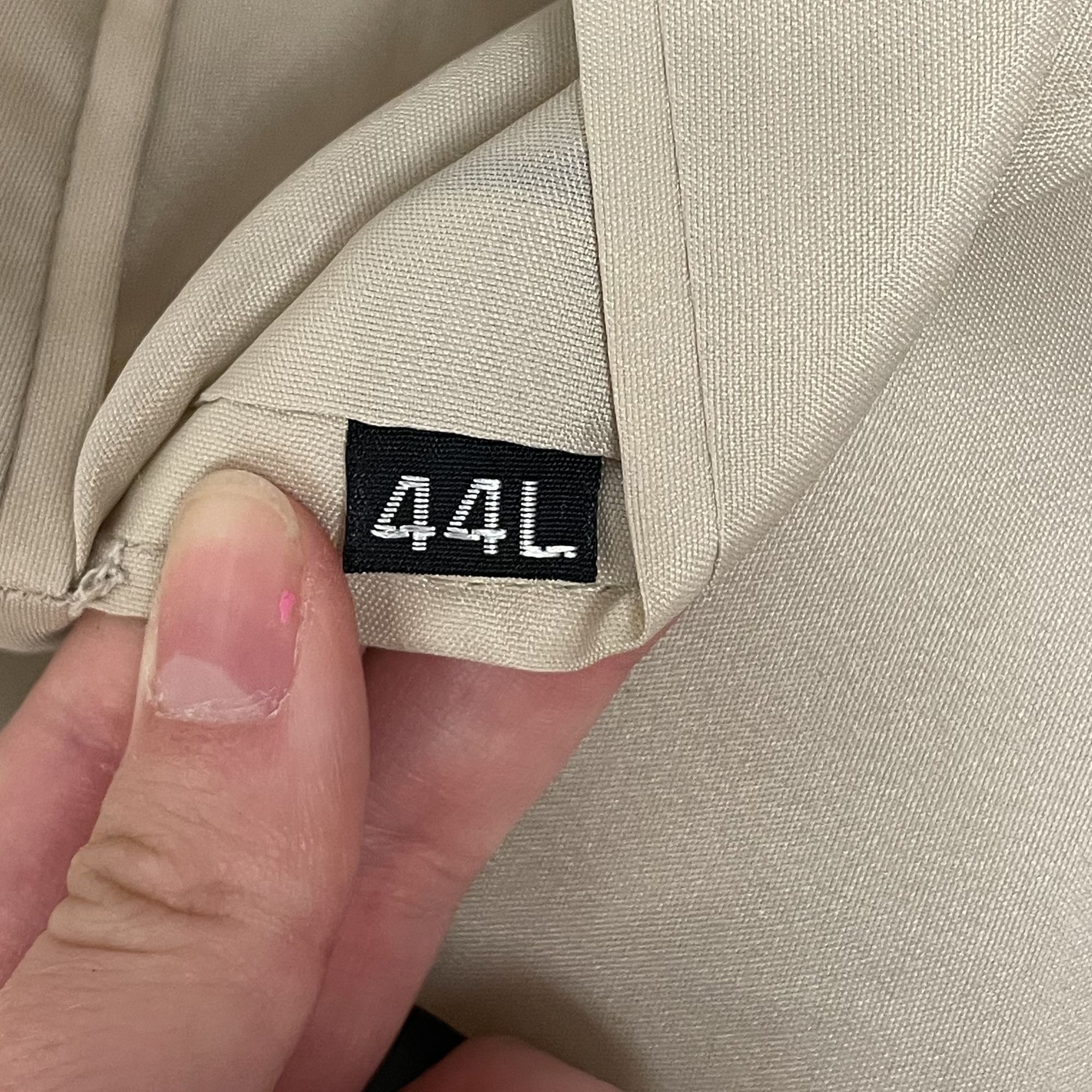 Haggar Vtg Haggar TROPICAL Khaki Sport Coat LINEN Jacket Size 44L - 13 Thumbnail
