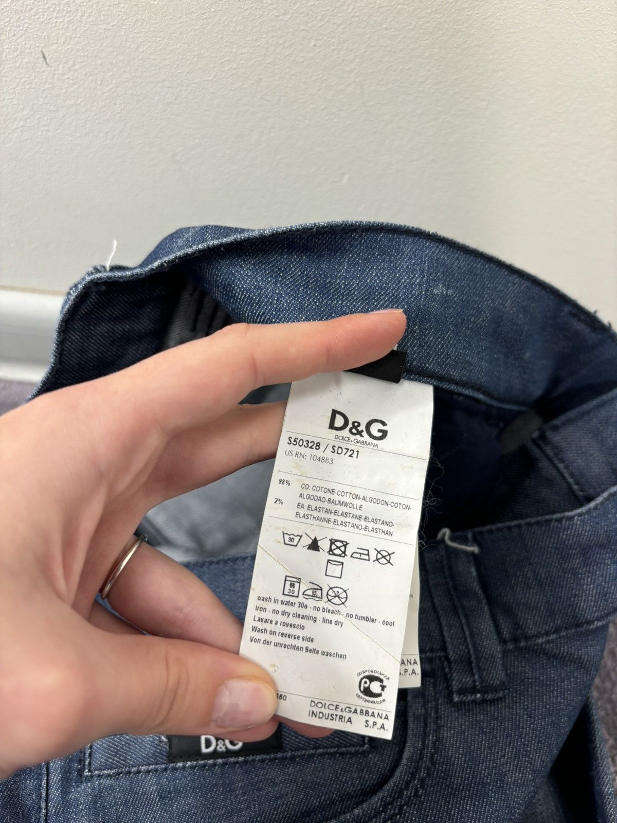 Dolce & Gabbana Vintage Dolce & Gabbana Women’s Girly Low Rise Denim Jeans Size 31" - 11 Thumbnail
