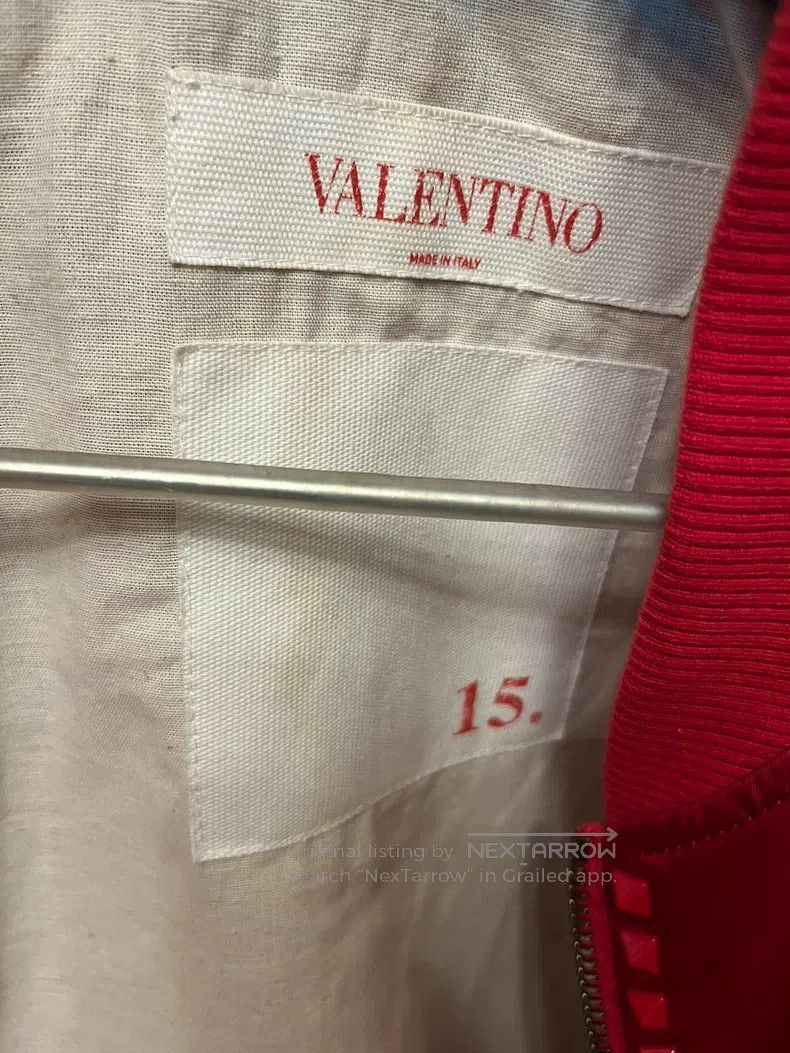 Valentino Valentino Red studded classic bomber jacket Size US XS / EU 42 / 0 - 6 Thumbnail