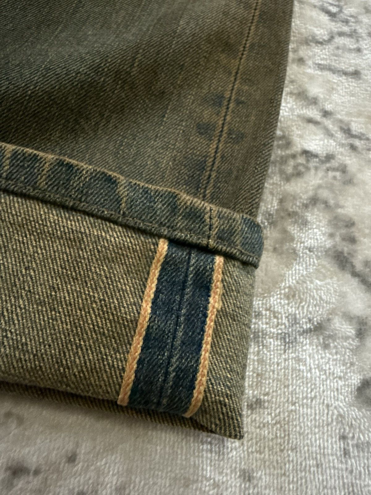 Edwin Vintage Edwin 505 Mud Wash Distressed Repaired Loose Jeans Size US 32 / EU 48 - 3 Thumbnail