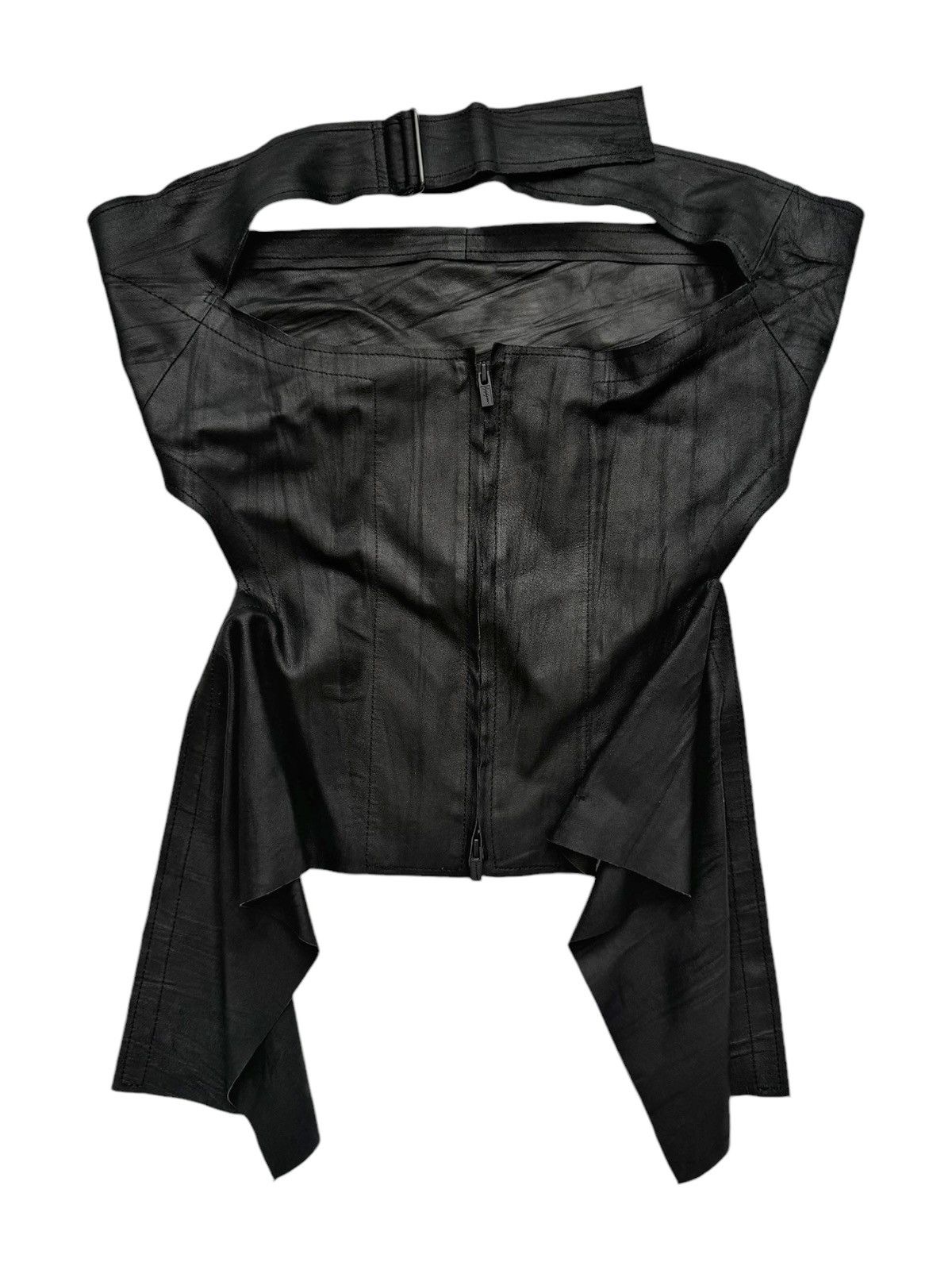 Yohji Yamamoto $1690 Goat Leather Wrap Corset Size M / US 6-8 / IT 42-44 - 2 Thumbnail