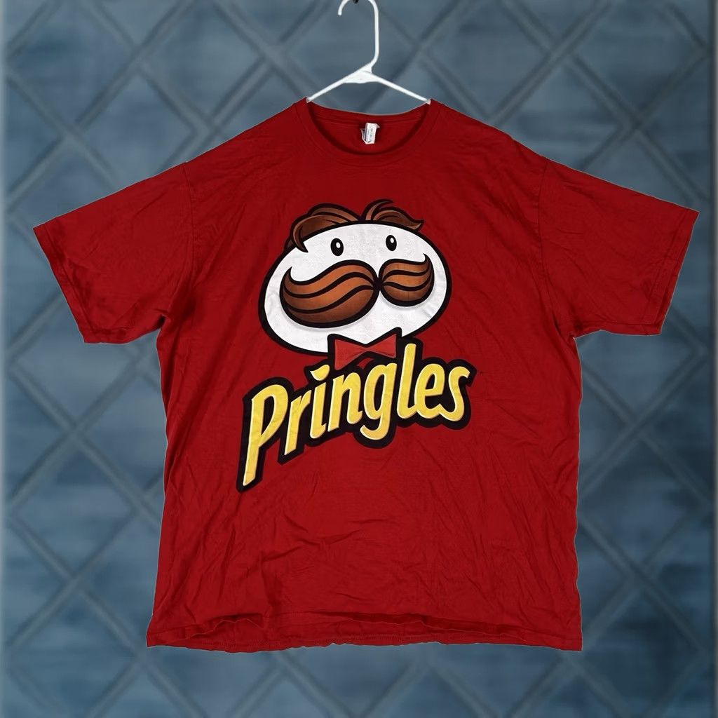 Port & Company Pringles T-Shirt Mens XL Red Short Sleeve Graphic 100% Cotton Crew Neck Top Casual Size US XL / EU 56 / 4 - 1 Thumbnail