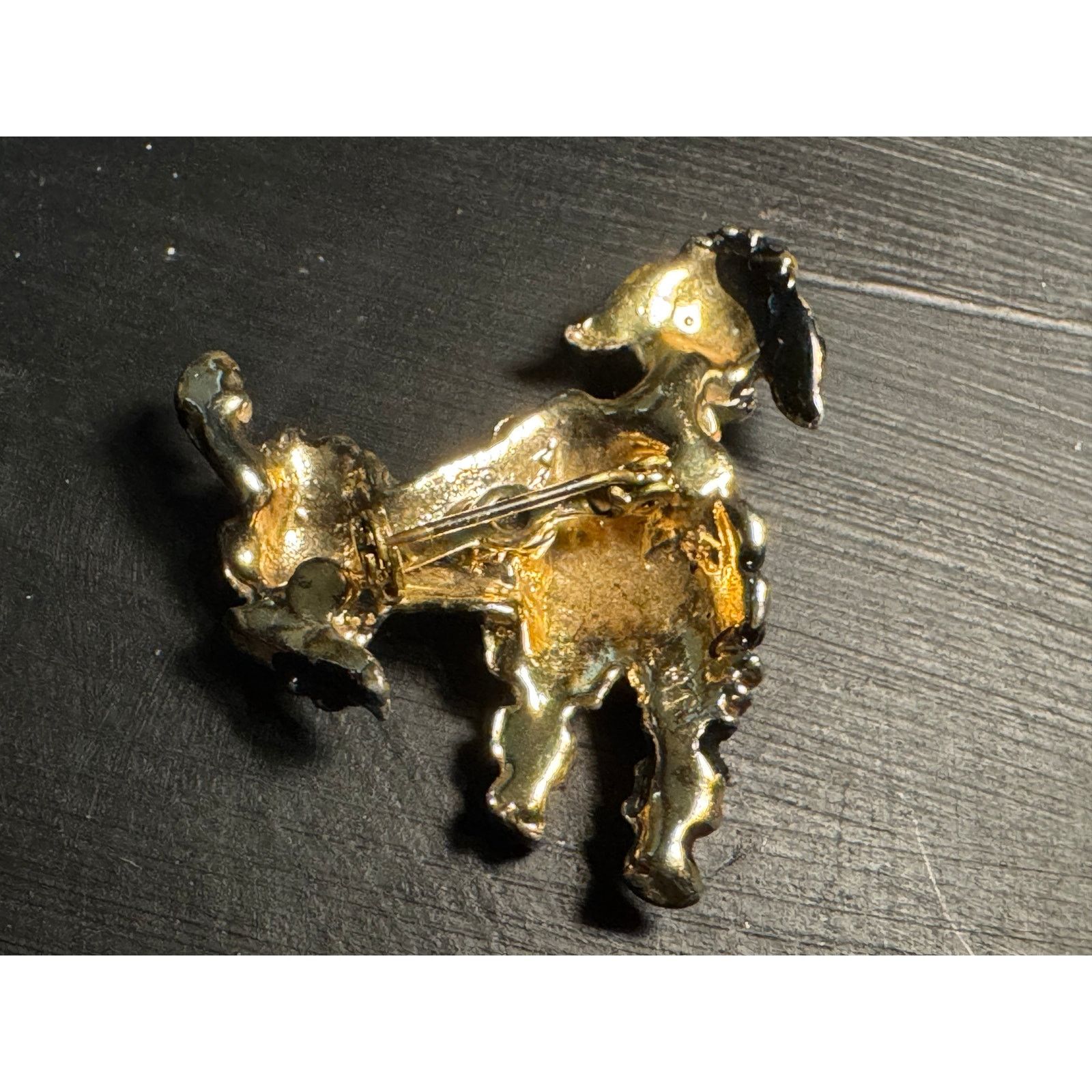 Other Vintage Poodle Brooch w/ Rhinestone Eyes & Collar Size ONE SIZE - 3 Thumbnail