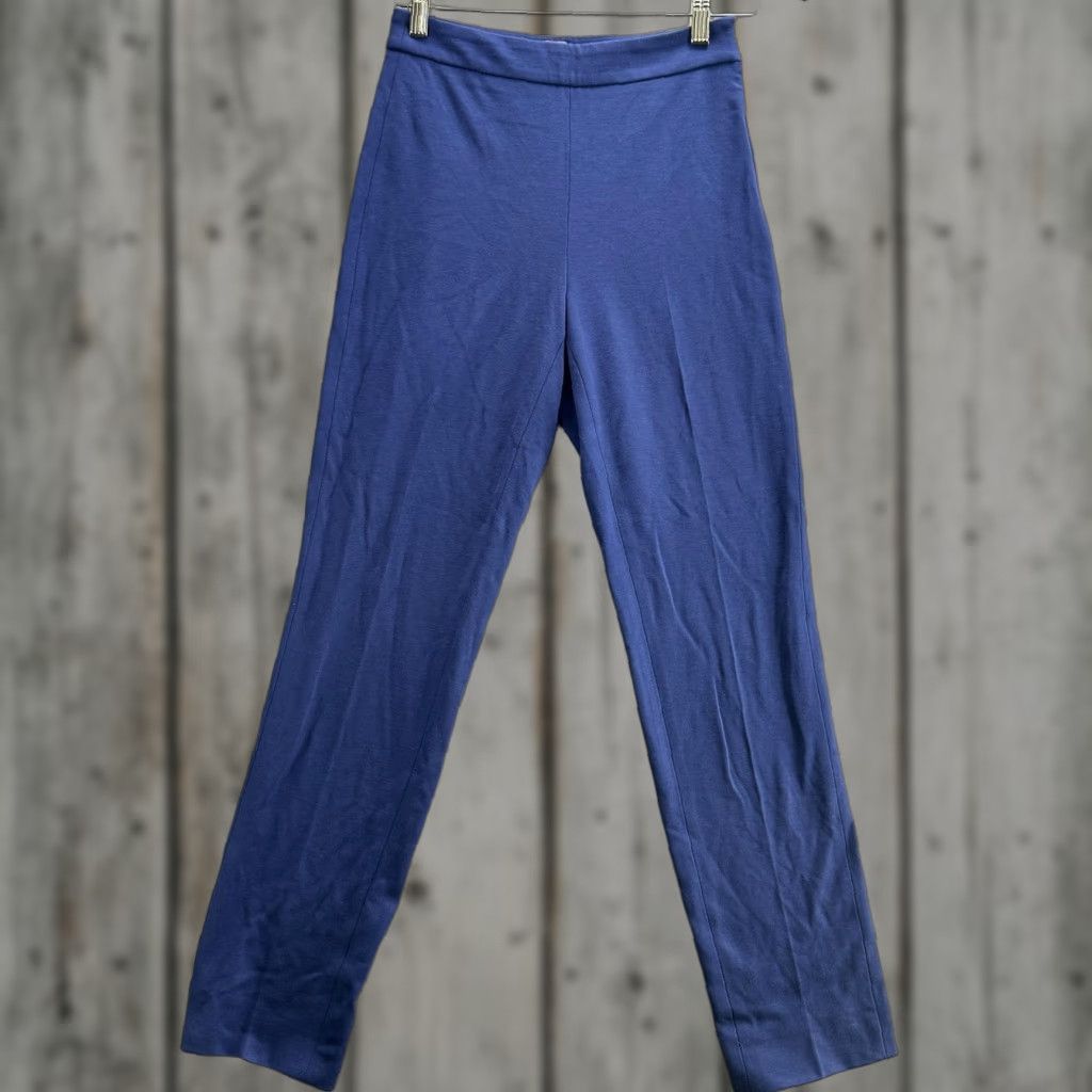 Vintage VINTAGE Boss Women's Pants Medium Blue Straight Leg High Rise Side Zip Dress Trousers Size 32" / US 10 / IT 46 - 1 Thumbnail