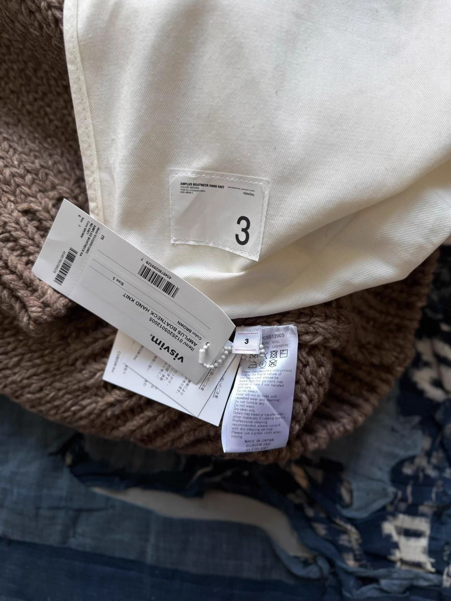 Visvim VISVIM 25AW Amplus Boatneck Hand Knit Wool Blend Brown 3 Size US L / EU 52-54 / 3 - 9 Thumbnail