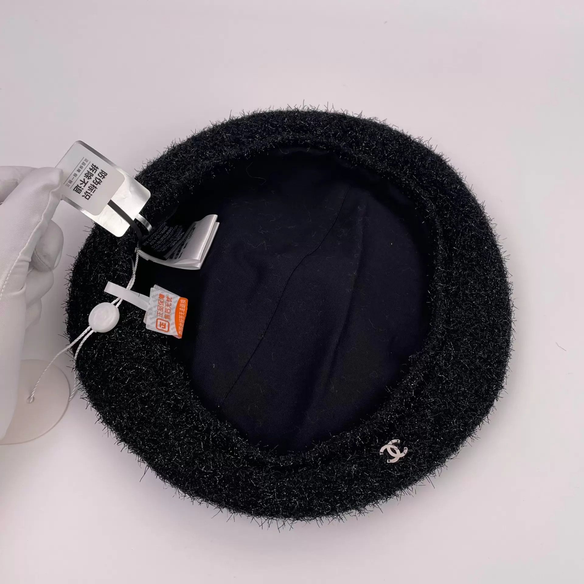Chanel Chanel Knit Beret Black Size 58 Size ONE SIZE - 2 Thumbnail