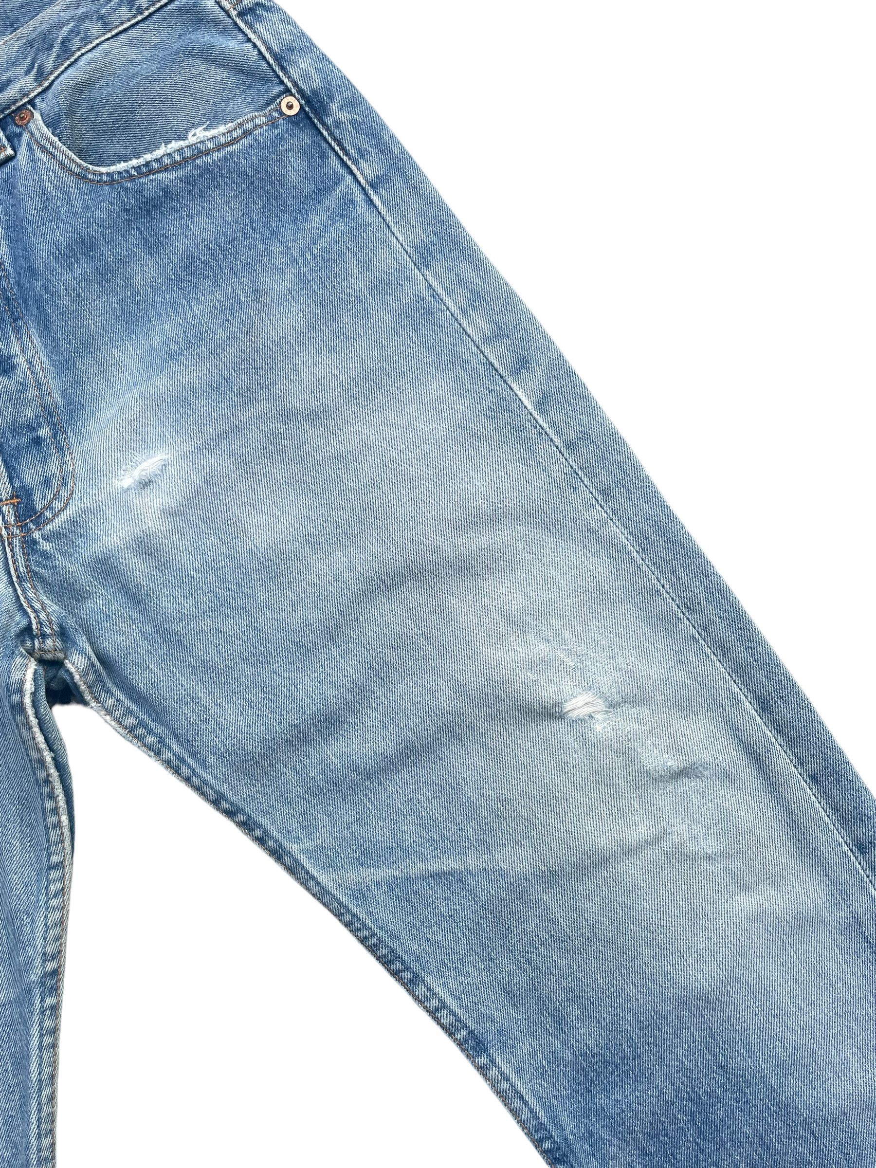 Levi's Vintage 1997 Levis 501 e Faded Distresed Denim Size US 31 - 3 Thumbnail