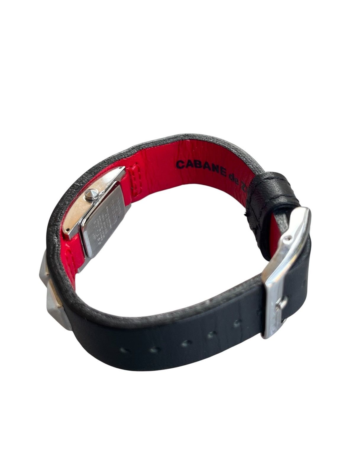 CABANE de ZUCCa Studded Black Leather Watch Bracelet Size ONE SIZE - 4 Thumbnail