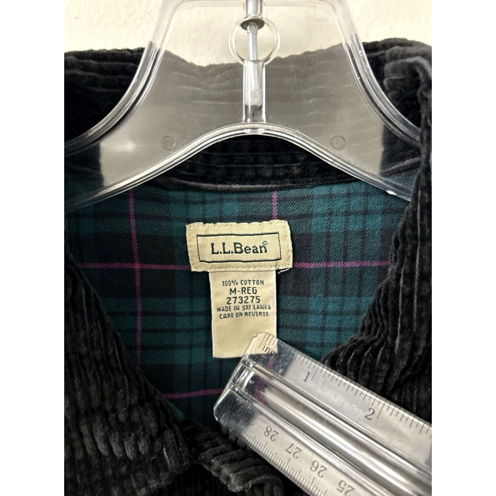Vintage LL Bean Corduroy Shirt Jacket Womens Medium Black Flannel Lined Shacket 273275 Size M / US 6-8 / IT 42-44 - 5 Thumbnail