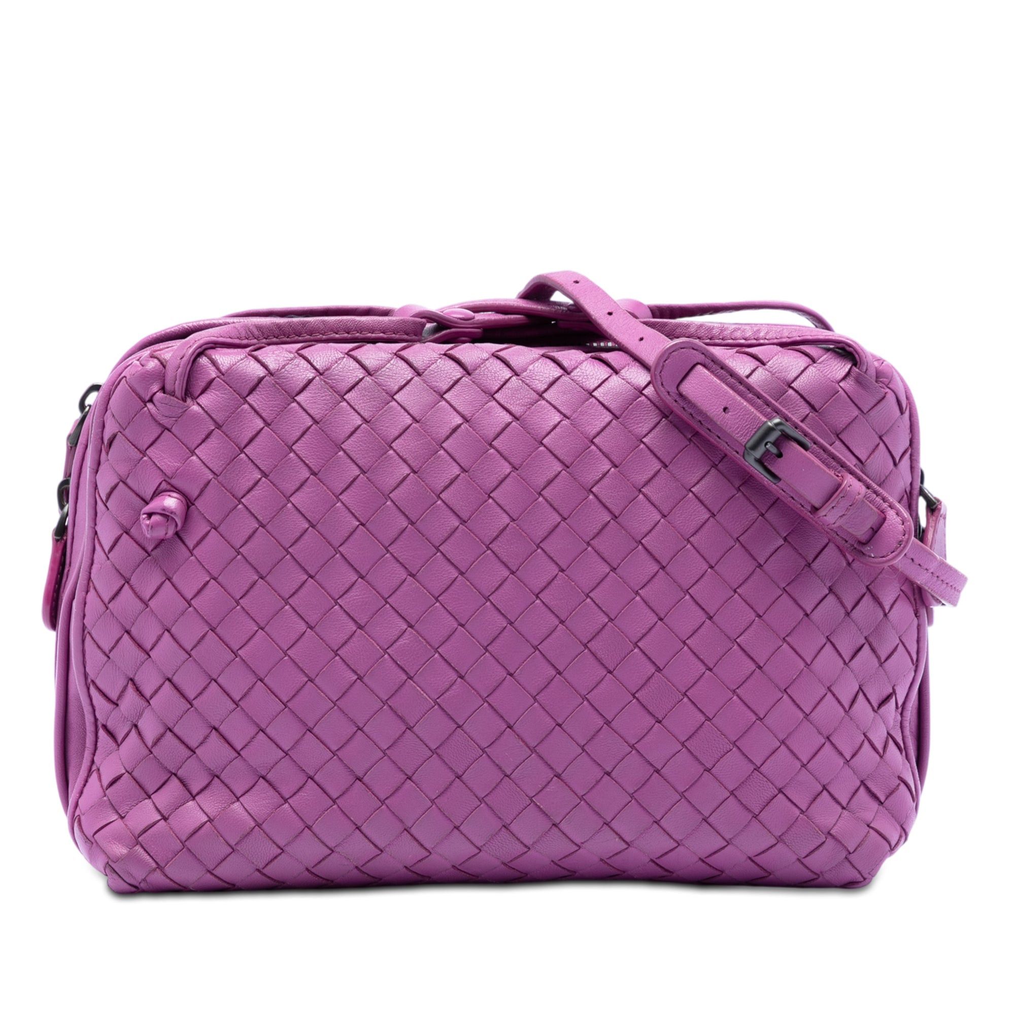 Nappa Intrecciato Nodini Double Zip Crossbody