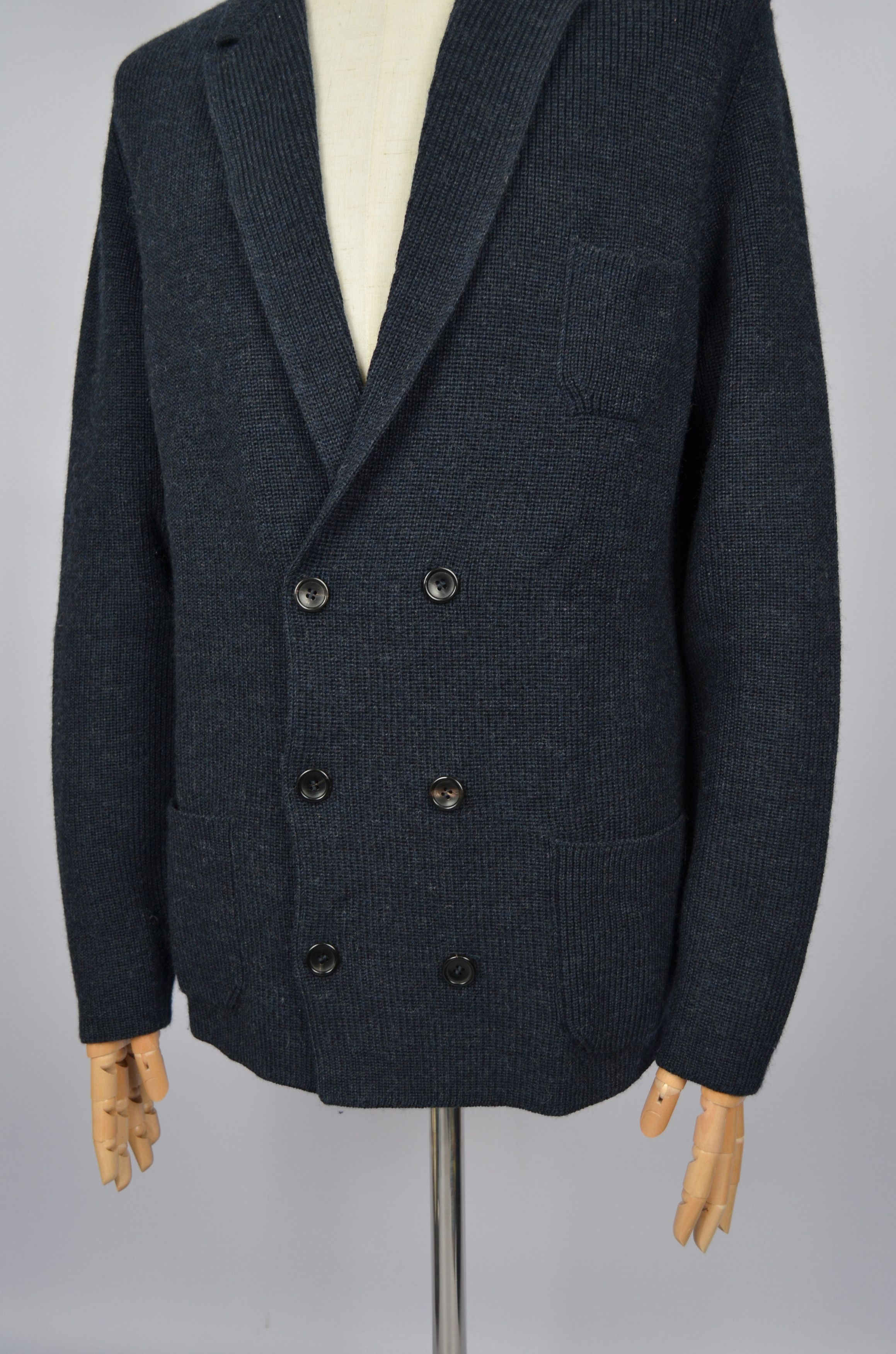 Designer × Roberto Collina Roberto Collina Double Breasted Sweater Cardigan Wool Sz 54 Size US XL / EU 56 / 4 - 4 Thumbnail