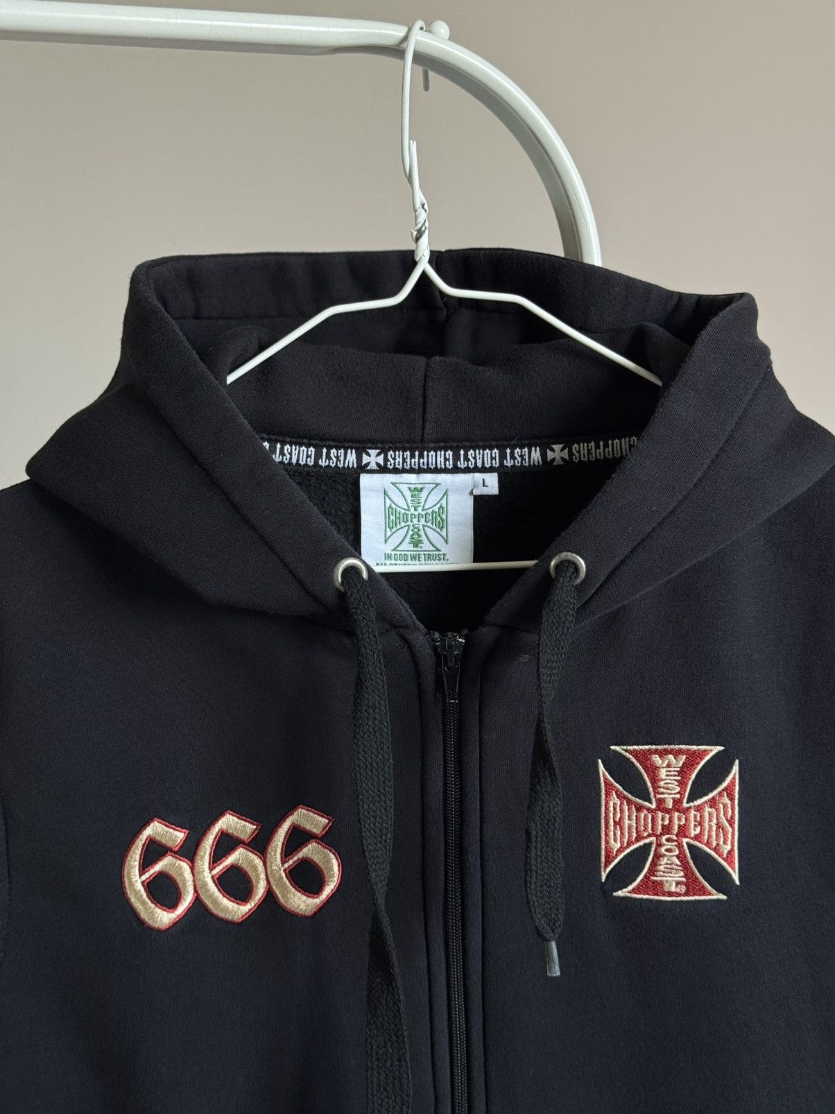 West Coast Choppers West Coast Chopper Big Cross Logo Sweatshirt vest hoodie Size US L / EU 52-54 / 3 - 3 Thumbnail