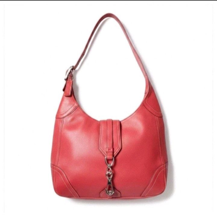 Coach Coach Vintage Y2K Red Leather Hamptons Hobo Bag Size ONE SIZE - 1 Thumbnail