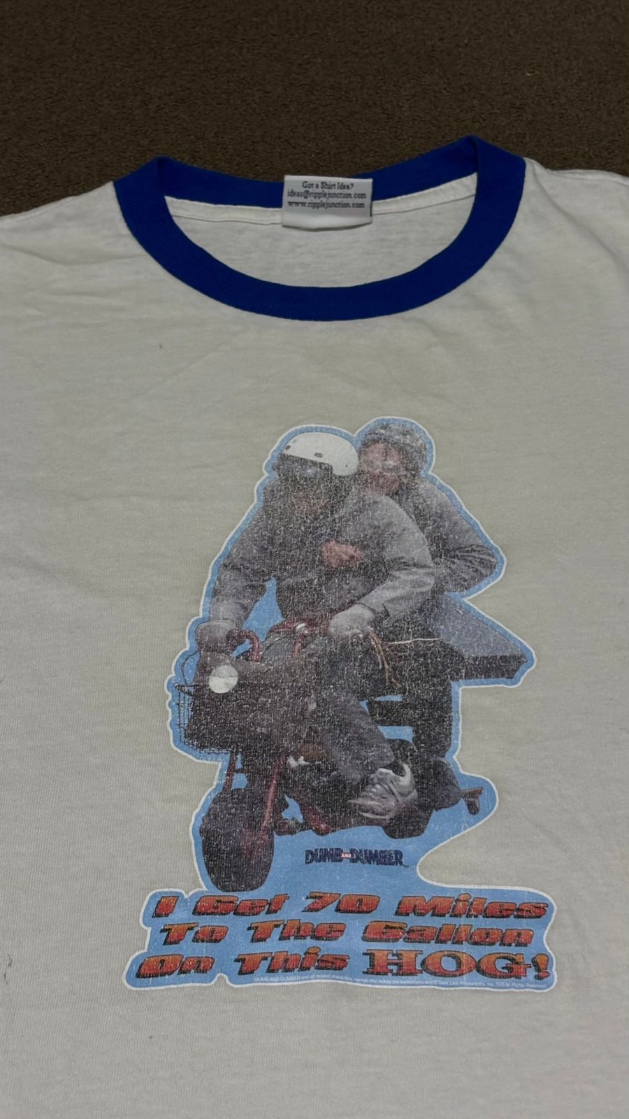 Ripple Junction Vtg Dumb and Dumber Ringer shirt Size US M / EU 48-50 / 2 - 2 Thumbnail