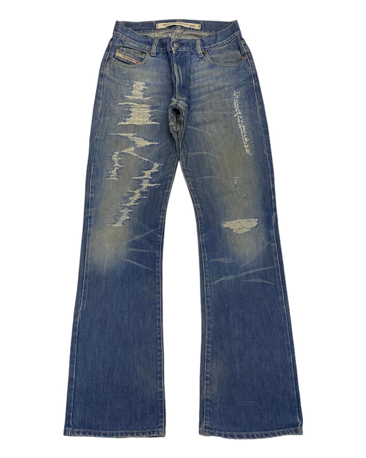 Diesel × Undercover DIESEL FLARE DISTRESSED DENIM BOOTCUT JEANS Size US 29 - 1 Thumbnail