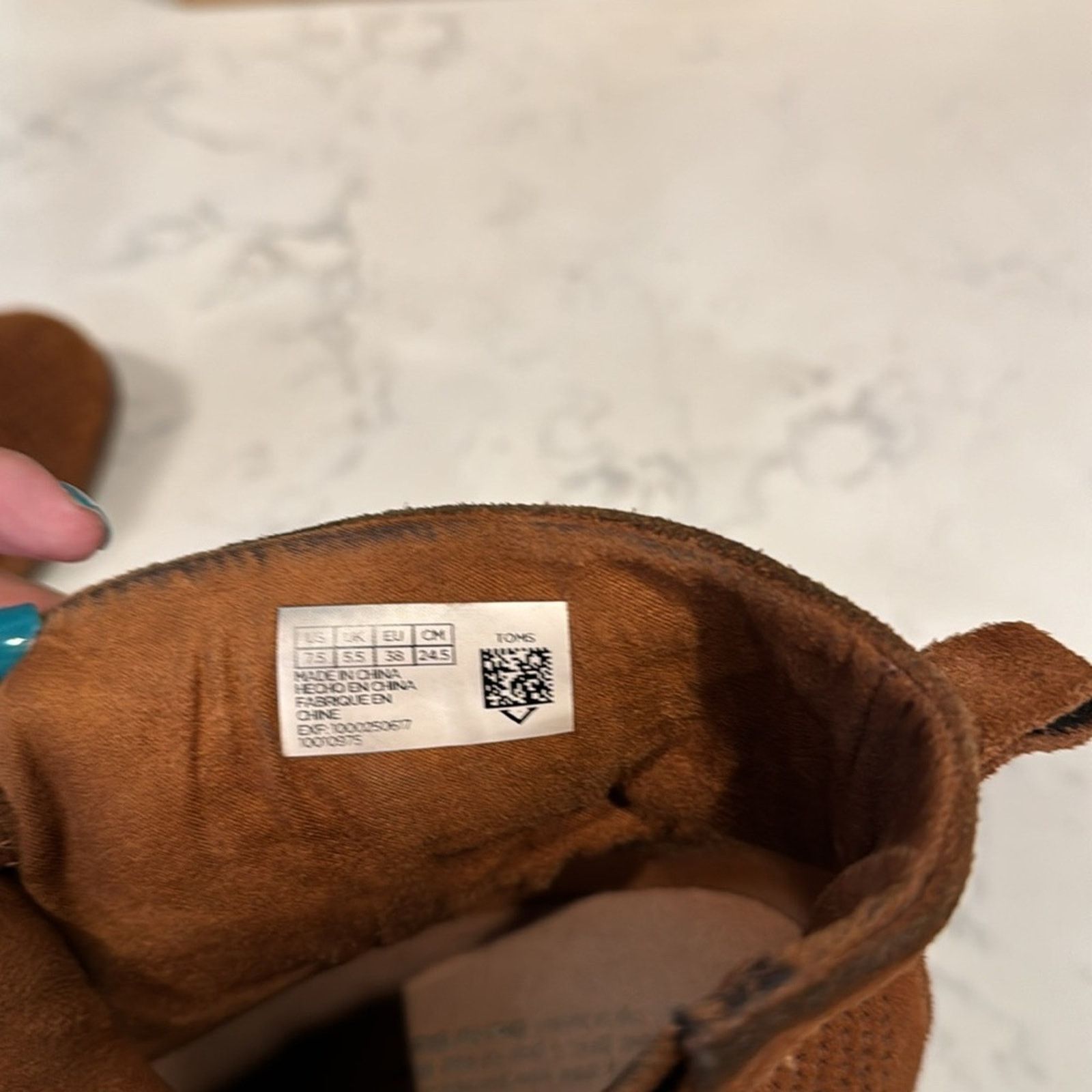 Toms Toms Lunata Chestnut Suede Perforated Boots booties size 7.5 Size US 7.5 / IT 37.5 - 9 Thumbnail