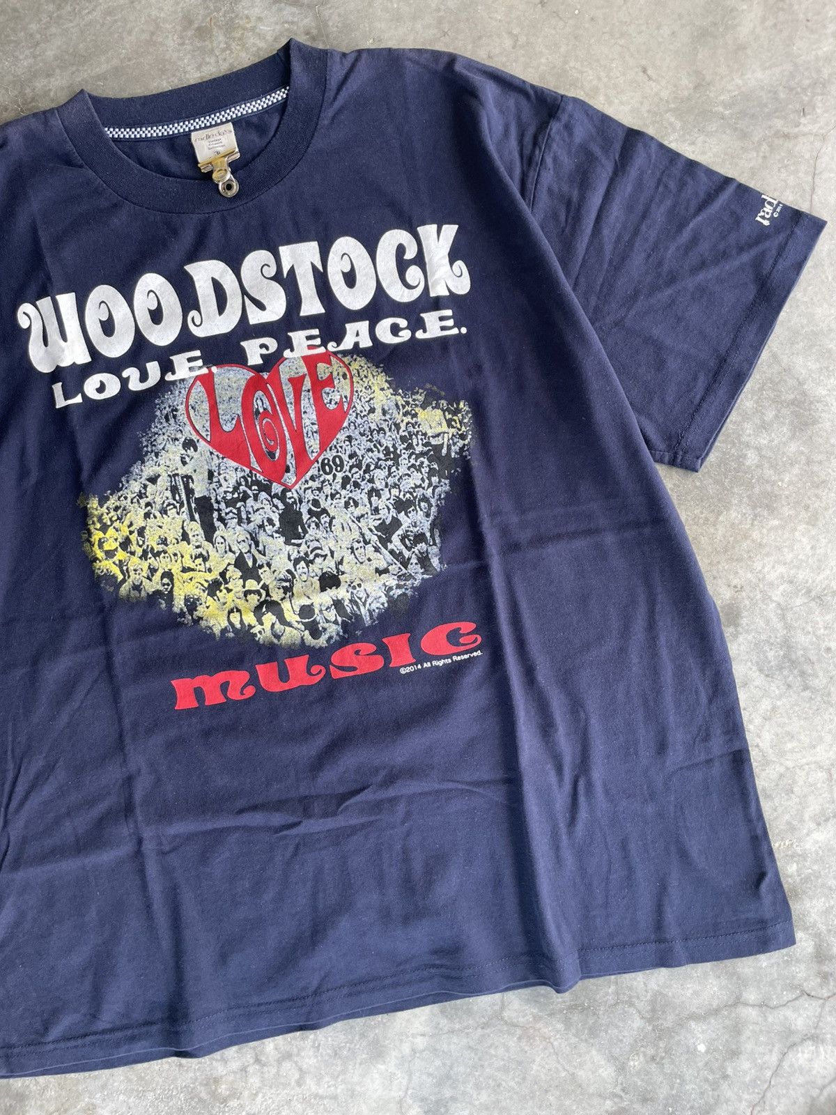 Band Tees Woodstock Love Peace Music Radio Days ©2014 Size US XXL / EU 58 / 5 - 3 Thumbnail
