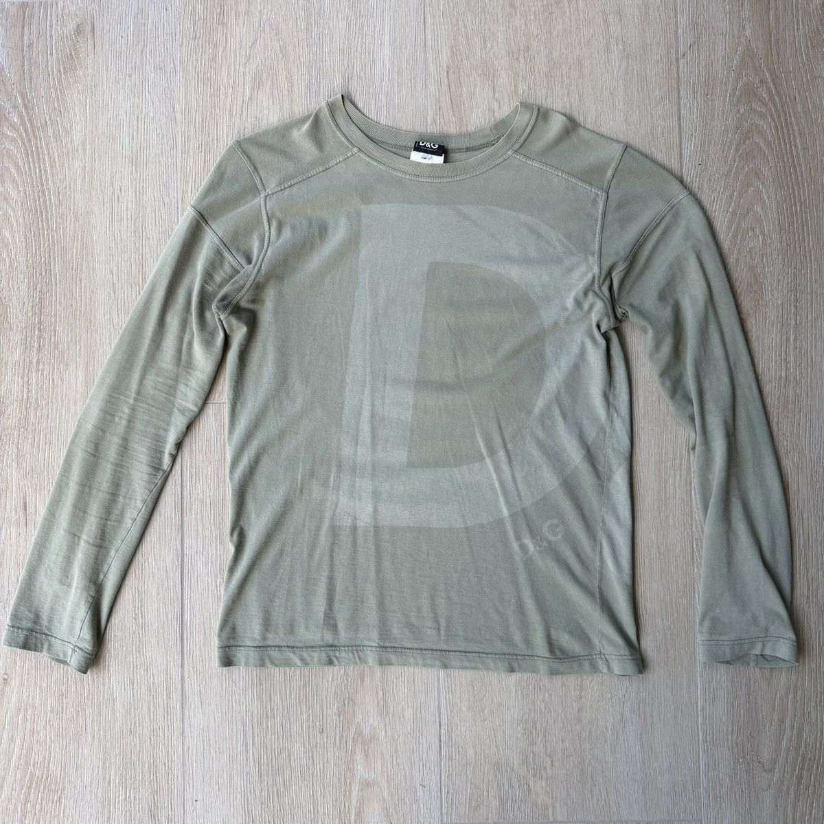 Dolce & Gabbana Dolce & Gabbana Longsleeve T-Shirt y2k Dark Green DG Size US S / EU 44-46 / 1 - 1 Thumbnail