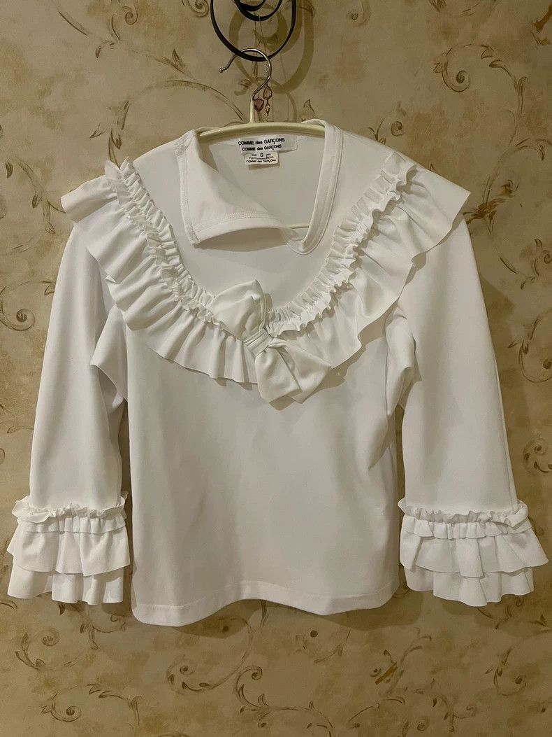 Comme des Garcons Comme des Garçons Ruffled White Shirt- DMC Size US S / EU 44-46 / 1 - 1 Thumbnail