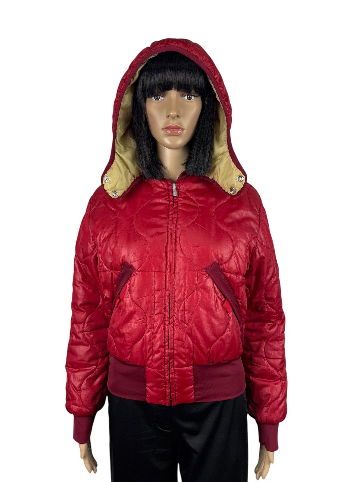 Diesel Diesel 00s Vintage Quilted Zip Jacket Army Hooded size S Size S / US 4 / IT 40 - 8 Thumbnail