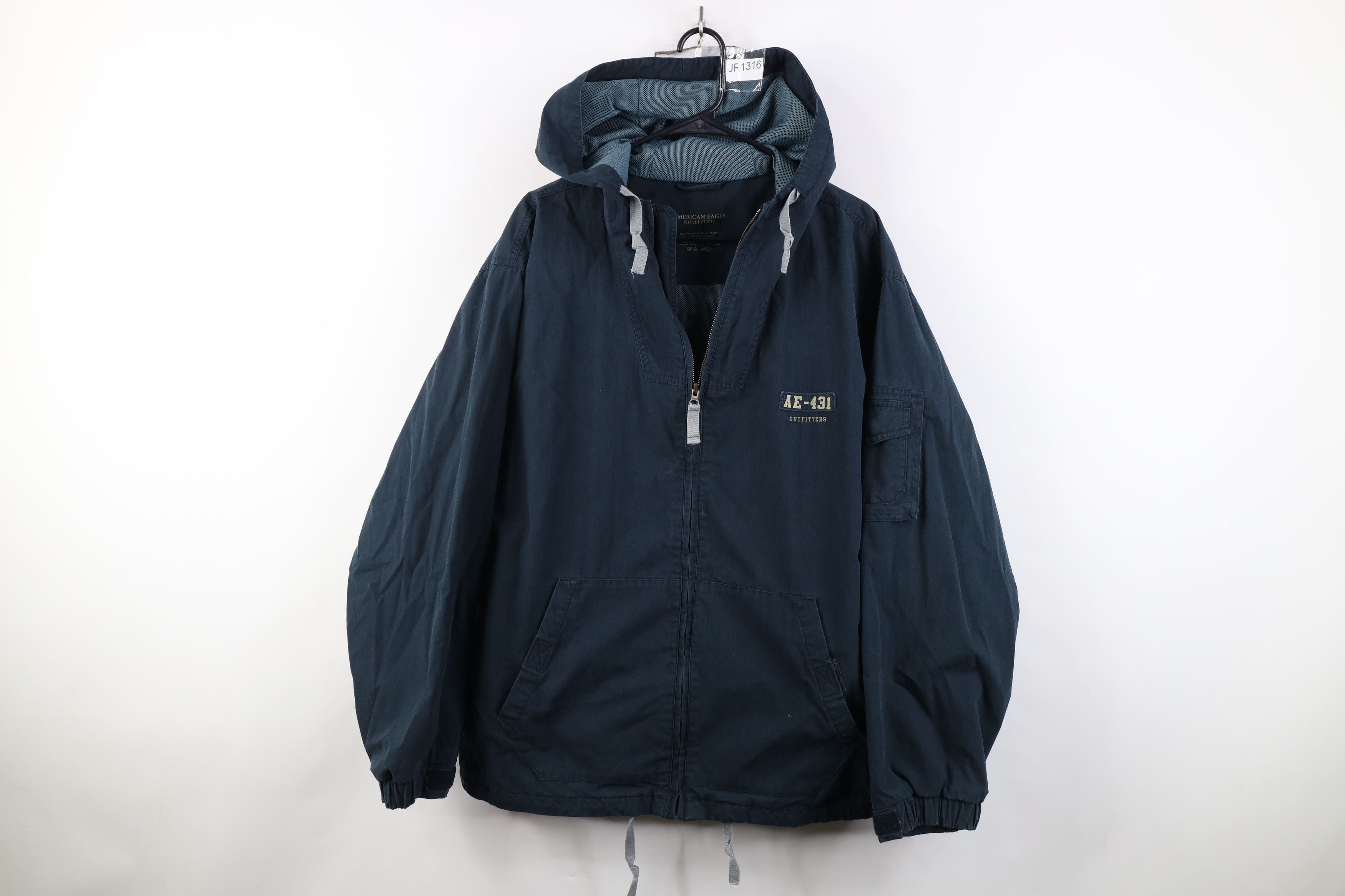 American Eagle Outfitters Vintage Y2K American Eagle Outfitters Military Hooded Jacket Size US L / EU 52-54 / 3 - 1 Thumbnail
