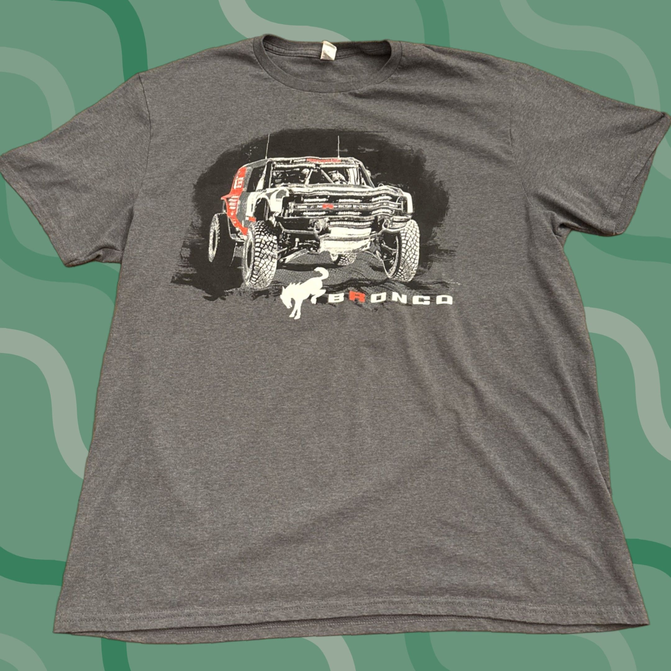 Fruit Of The Loom FORD BRONCO SHIRT T-SHIRT ADULT XL GRAY GRAPHIC TWO-SIDED MEN'S NEW WITH TAGS (if applicable) Size US XL / EU 56 / 4 - 1 Thumbnail