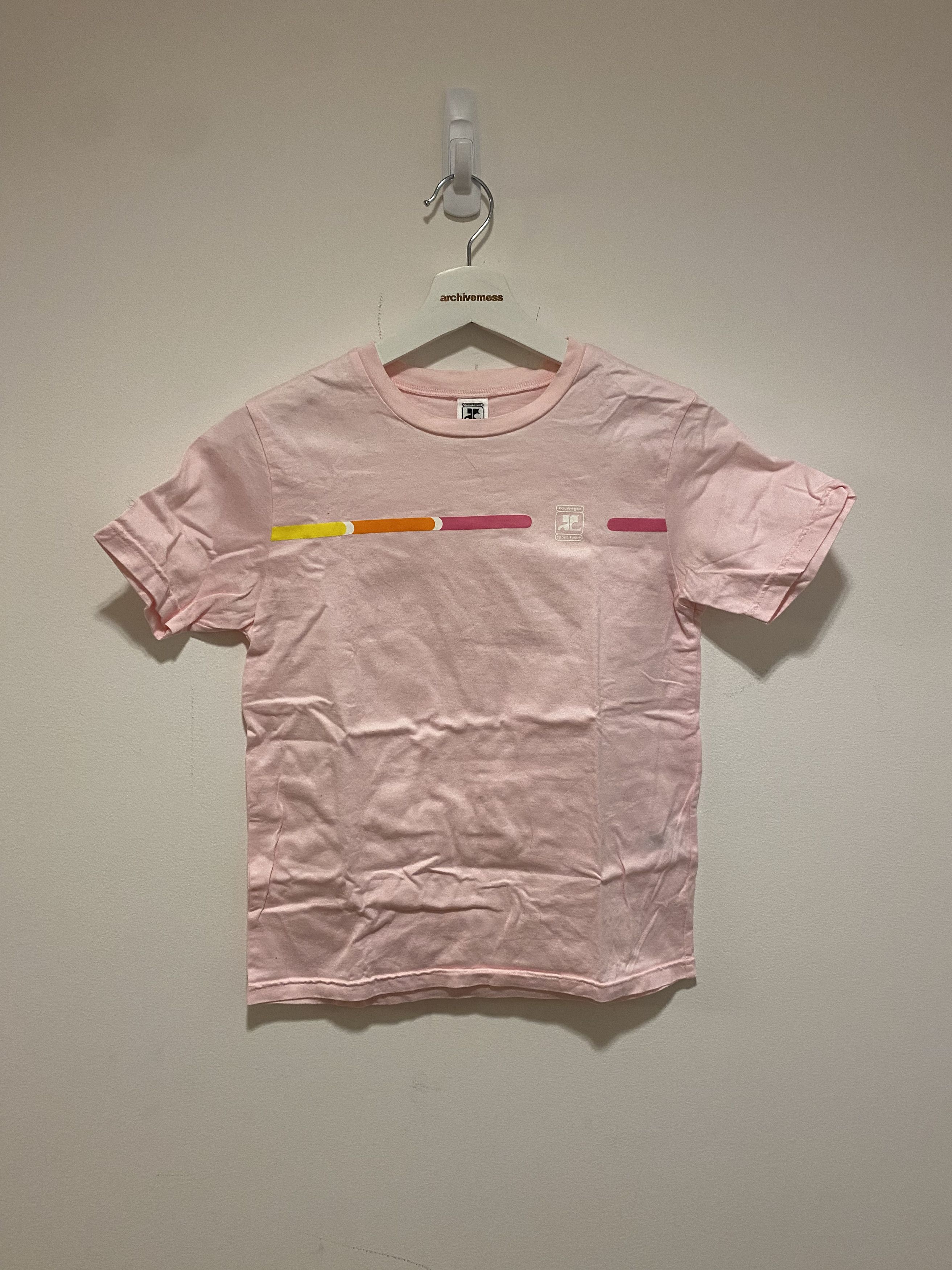 image of Courreges Pole Colored T-Shirt in Pink, Women's (Size Small)