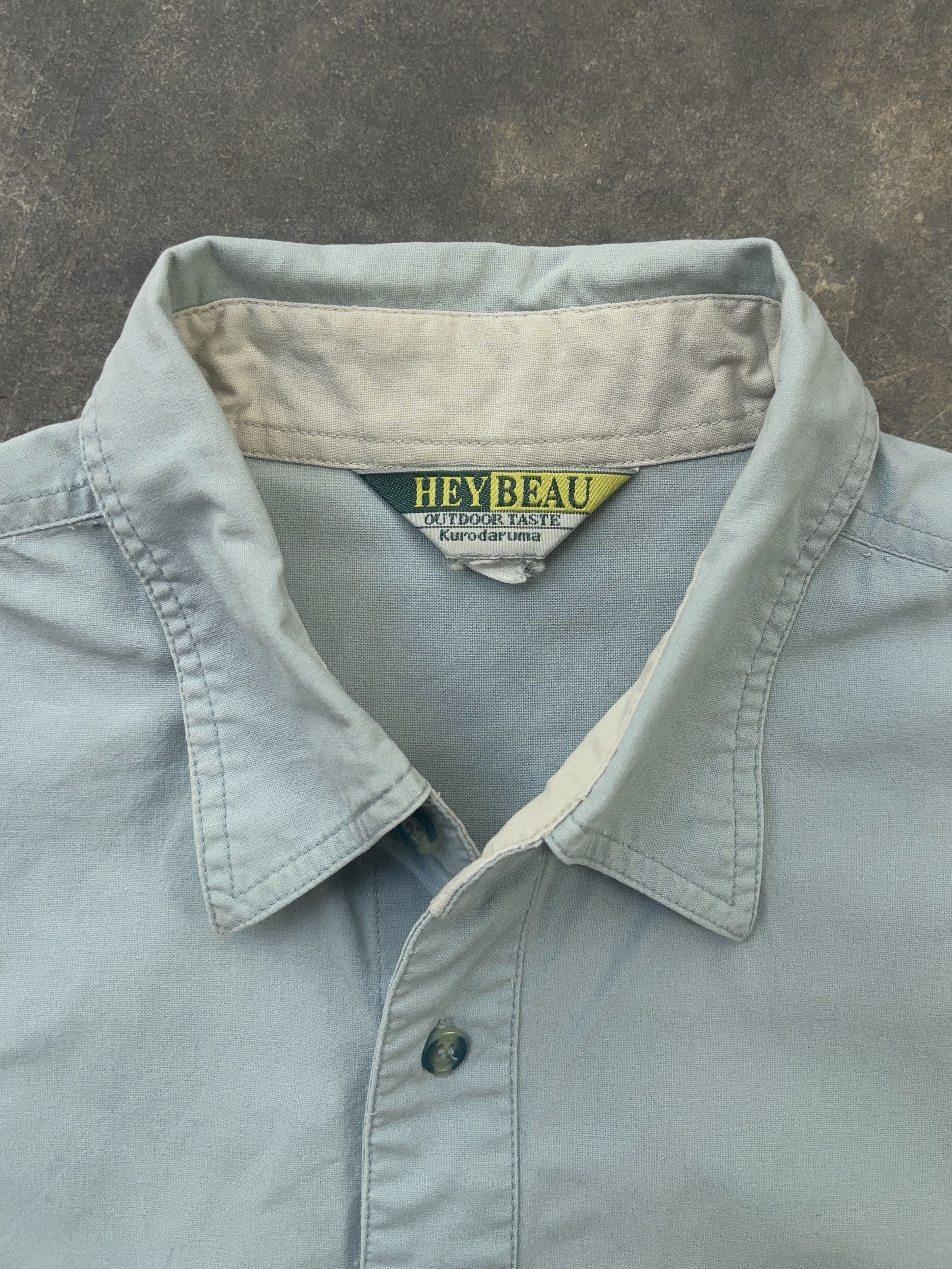 Other Hey Beau Workwear Vintage Light Blue Button Up Shirt Size US L / EU 52-54 / 3 - 4 Thumbnail