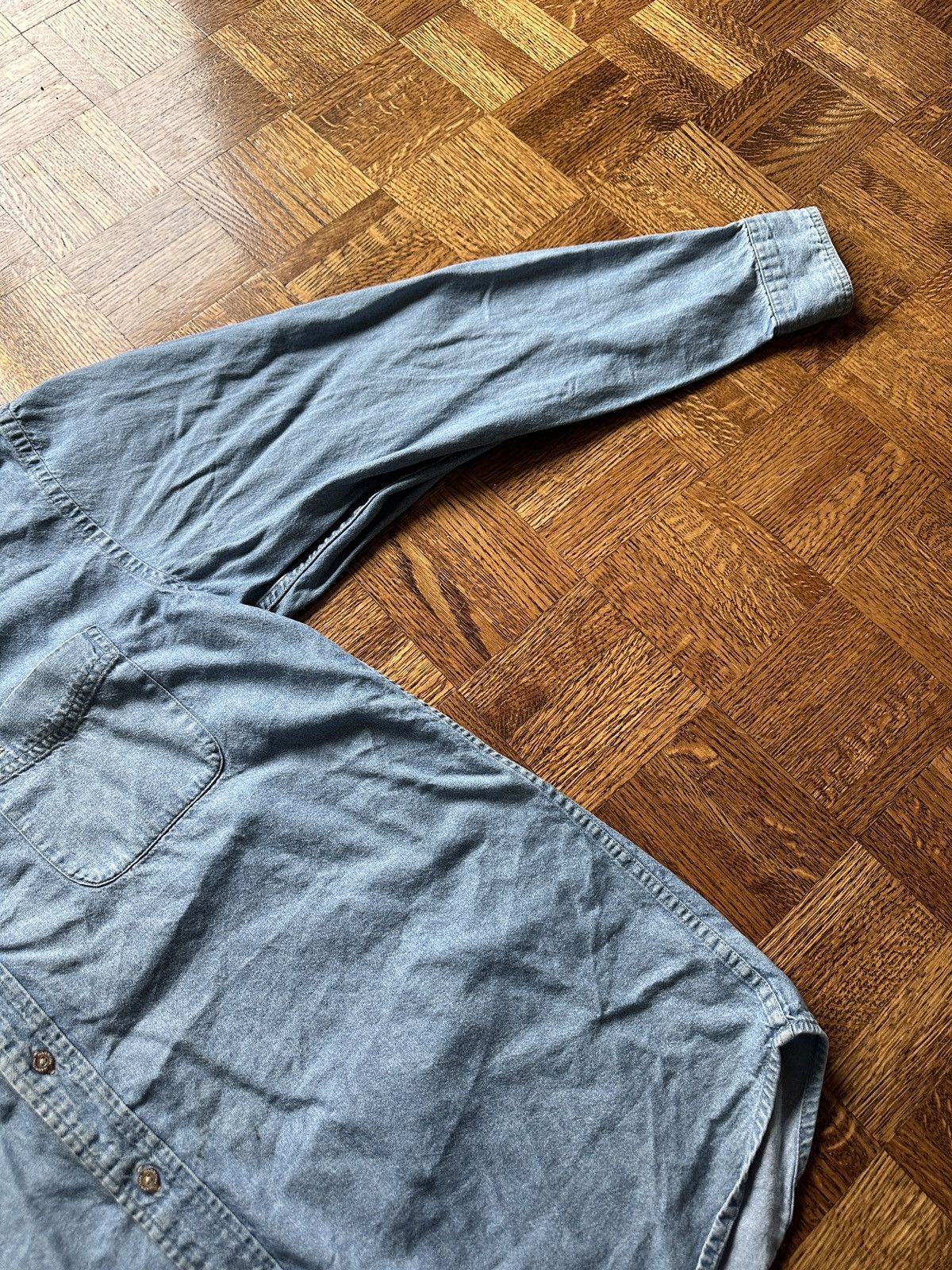 Vintage Vintage 90s Detroit Police Denim Button Up Shirt Size US XL / EU 56 / 4 - 6 Thumbnail