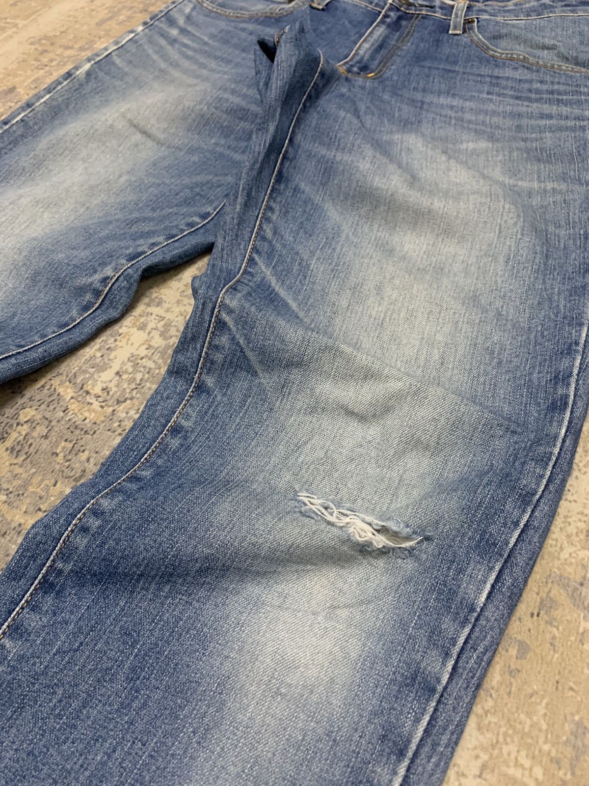 Japanese Brand Vintage Edwin Japanese Distressed Straight Fit Jeans Size US 32 / EU 48 - 6 Thumbnail
