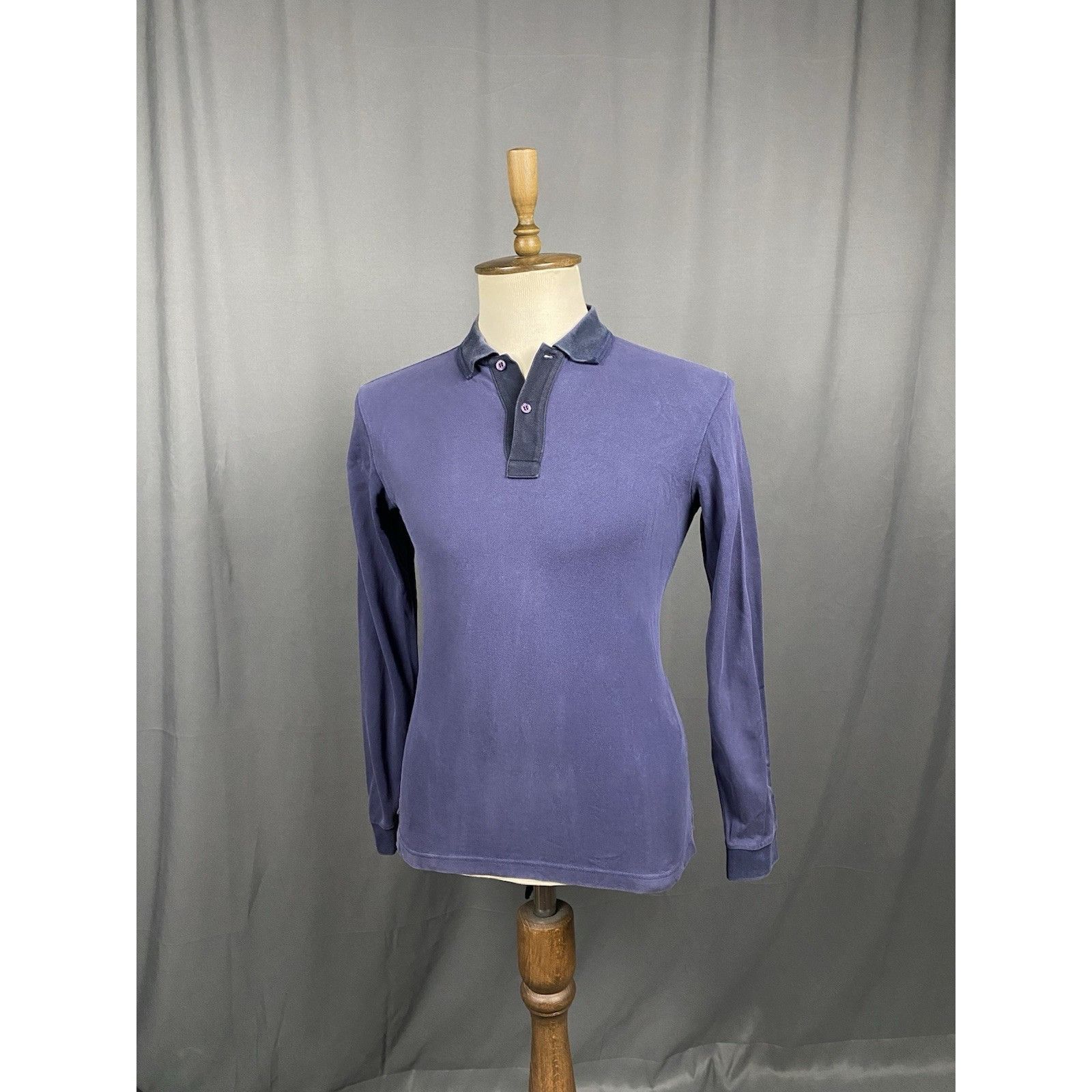 Prada Prada Red Tab Men's Blue Collared Polo Sweater Size S Size US S / EU 44-46 / 1 - 4 Thumbnail