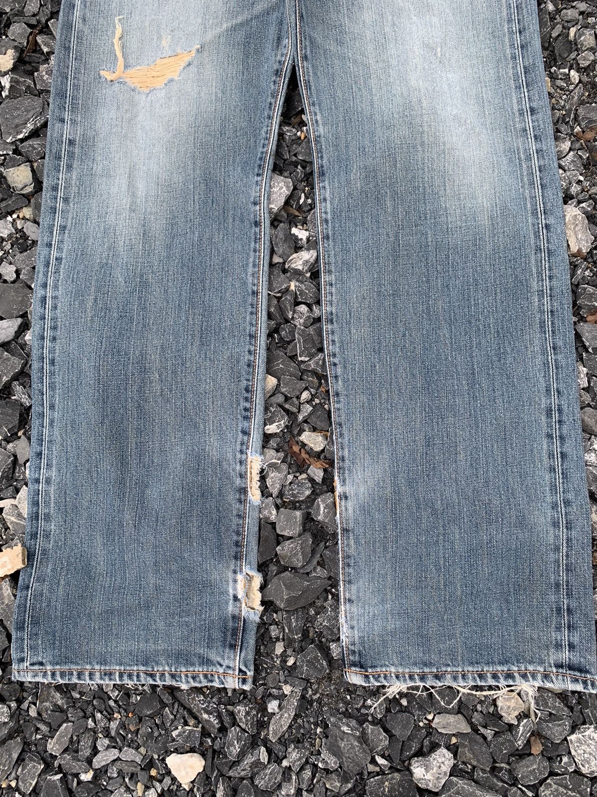 Edwin VINTAGE EDWIN 505 SELVEDGE RUSTY DISTRESSED JAPANESE DENIM Size US 31 - 8 Thumbnail