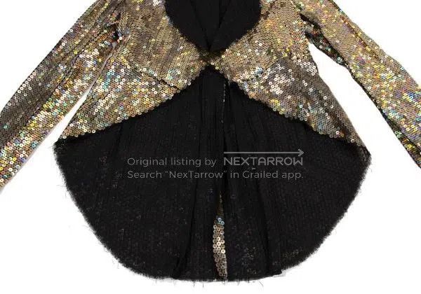 Comme des Garcons Comme des Garcons Silver vintage sequin tailcoat top Size S / US 4 / IT 40 - 7 Thumbnail