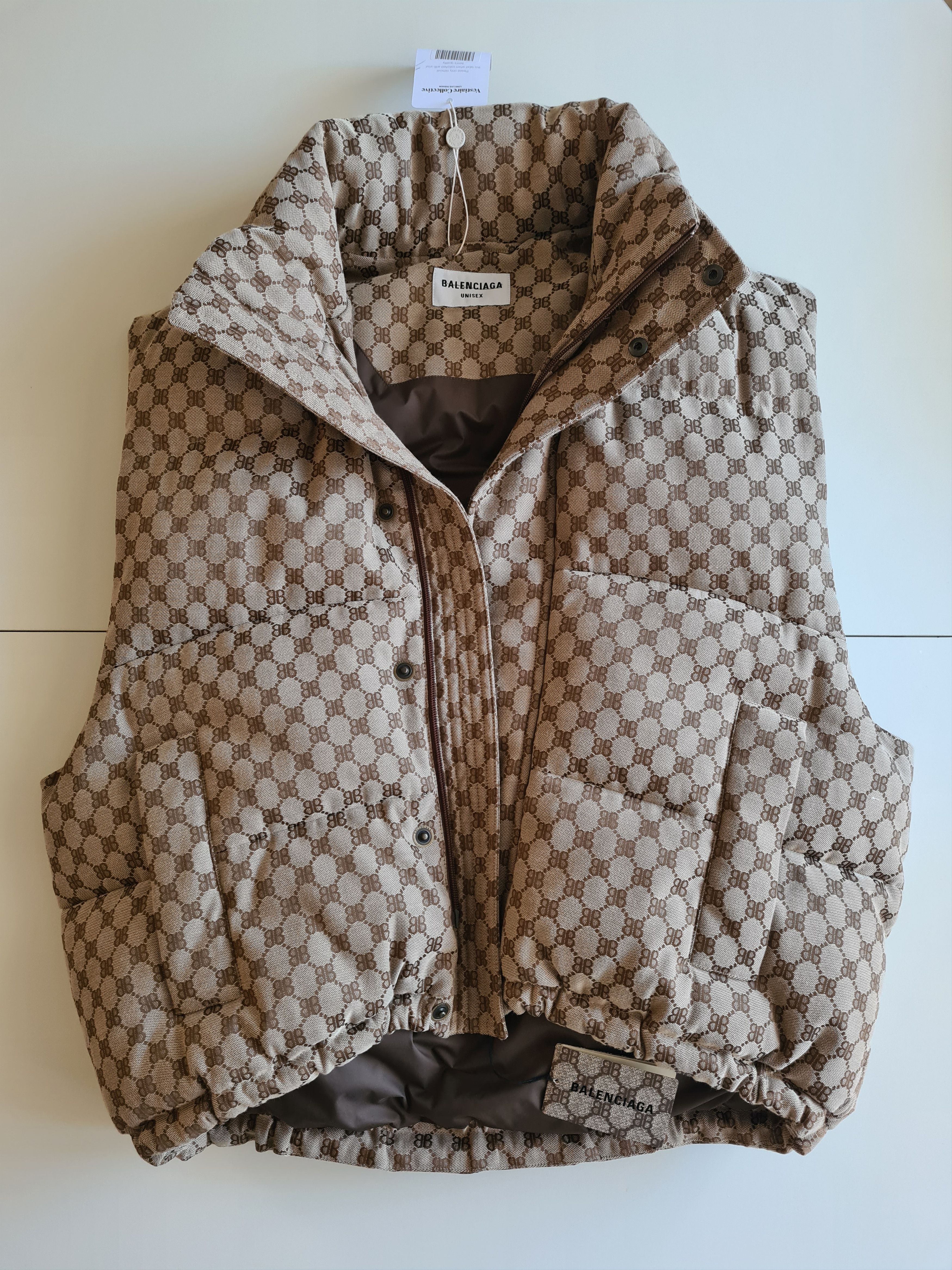 Balenciaga × Gucci Gucci x Balenciaga The Hacker Project Puffer Vest Size XXS / US 00 / IT 34 - 2 Thumbnail