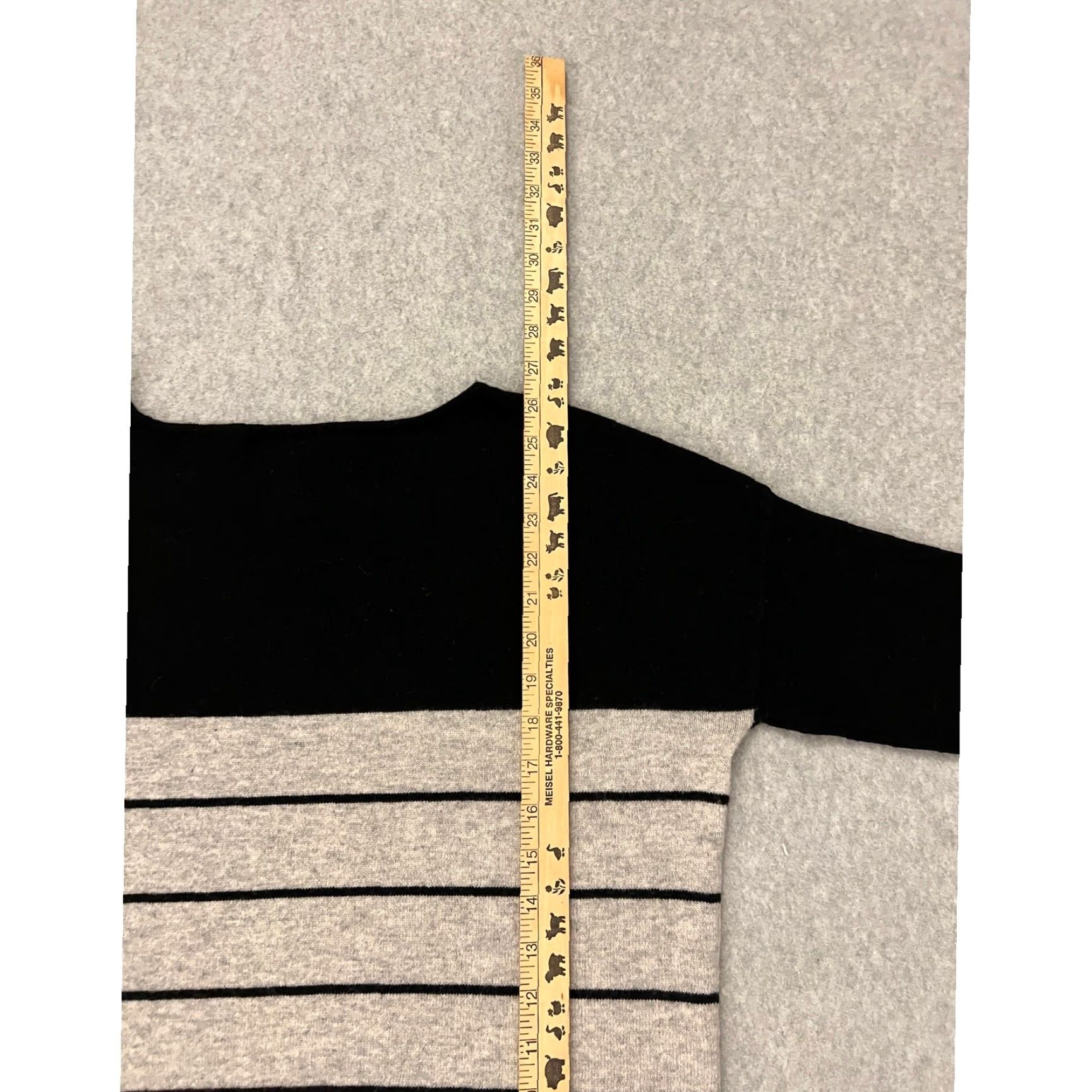 Vintage Philosophy Cashmere Sweater Womens Small Long Sleeve Pullover Striped Black Gray Size S / US 4 / IT 40 - 6 Thumbnail