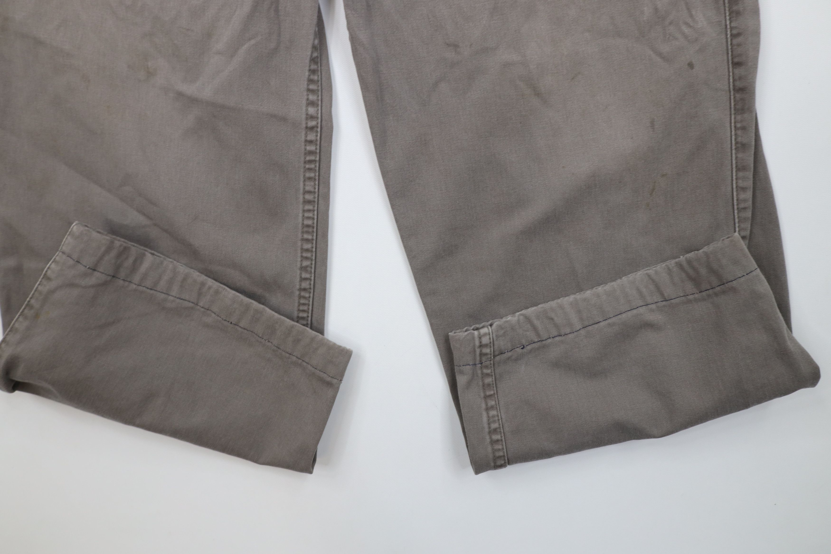 Levi's Vintage 90s Levis Baggy Wide Leg Dungaree Pants Gray Cotton Size US 34 / EU 50 - 5 Thumbnail