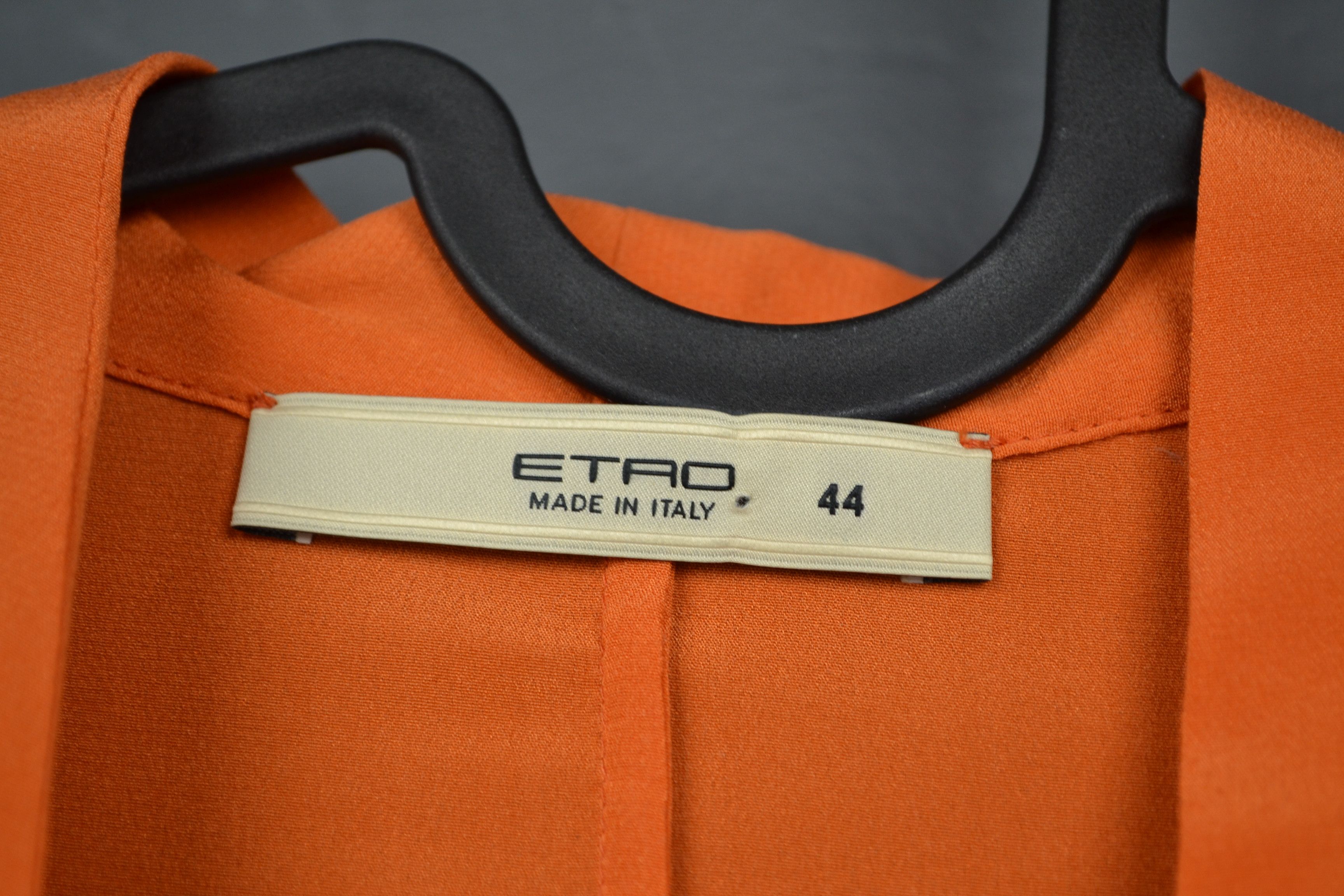 Etro Etro Silk Robe Blouse 44 Italy Orange Top Size M / US 6-8 / IT 42-44 - 2 Thumbnail