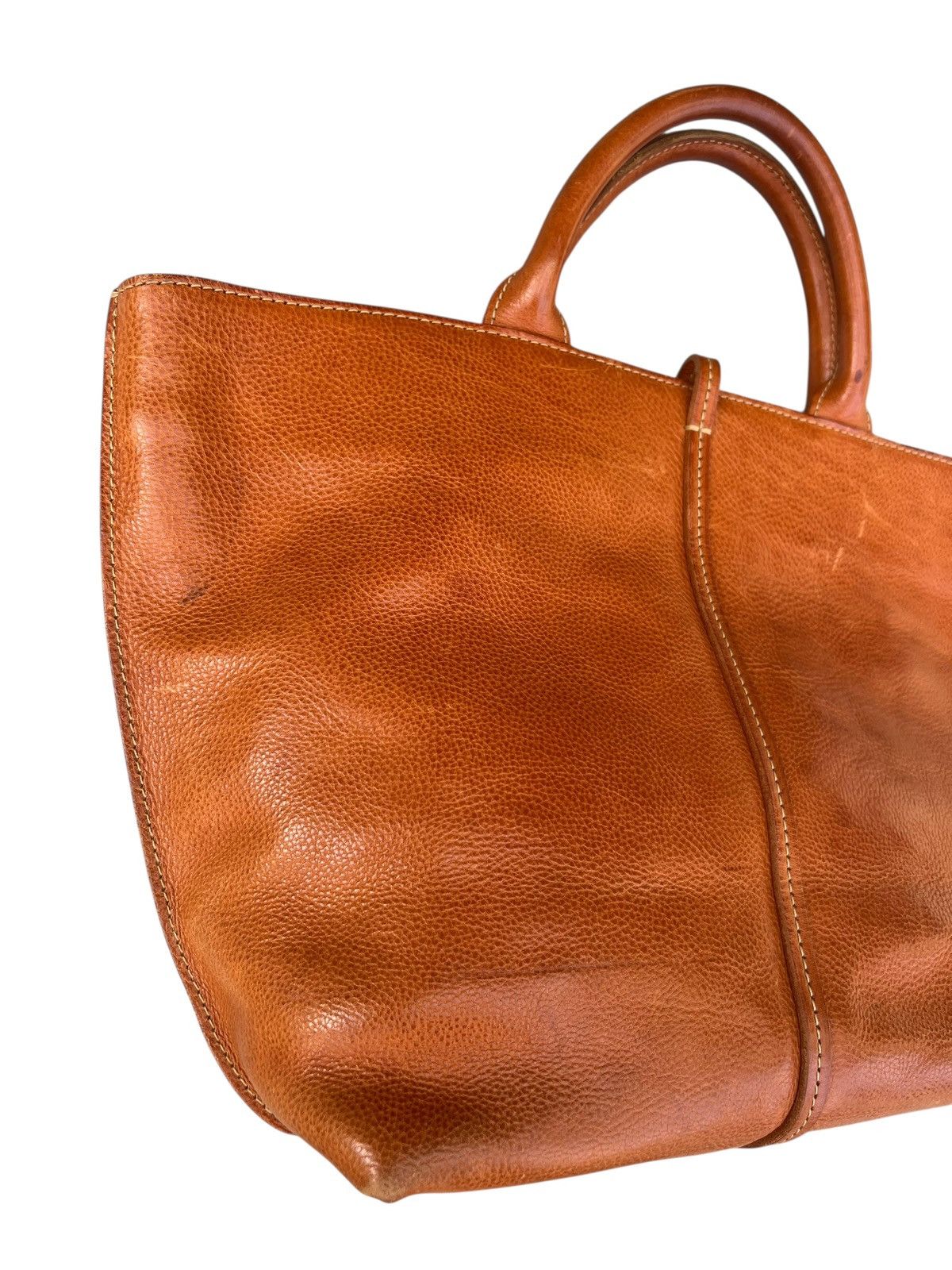 Leather Genten Japan Patina Leather Tote Bag Size ONE SIZE - 11 Thumbnail