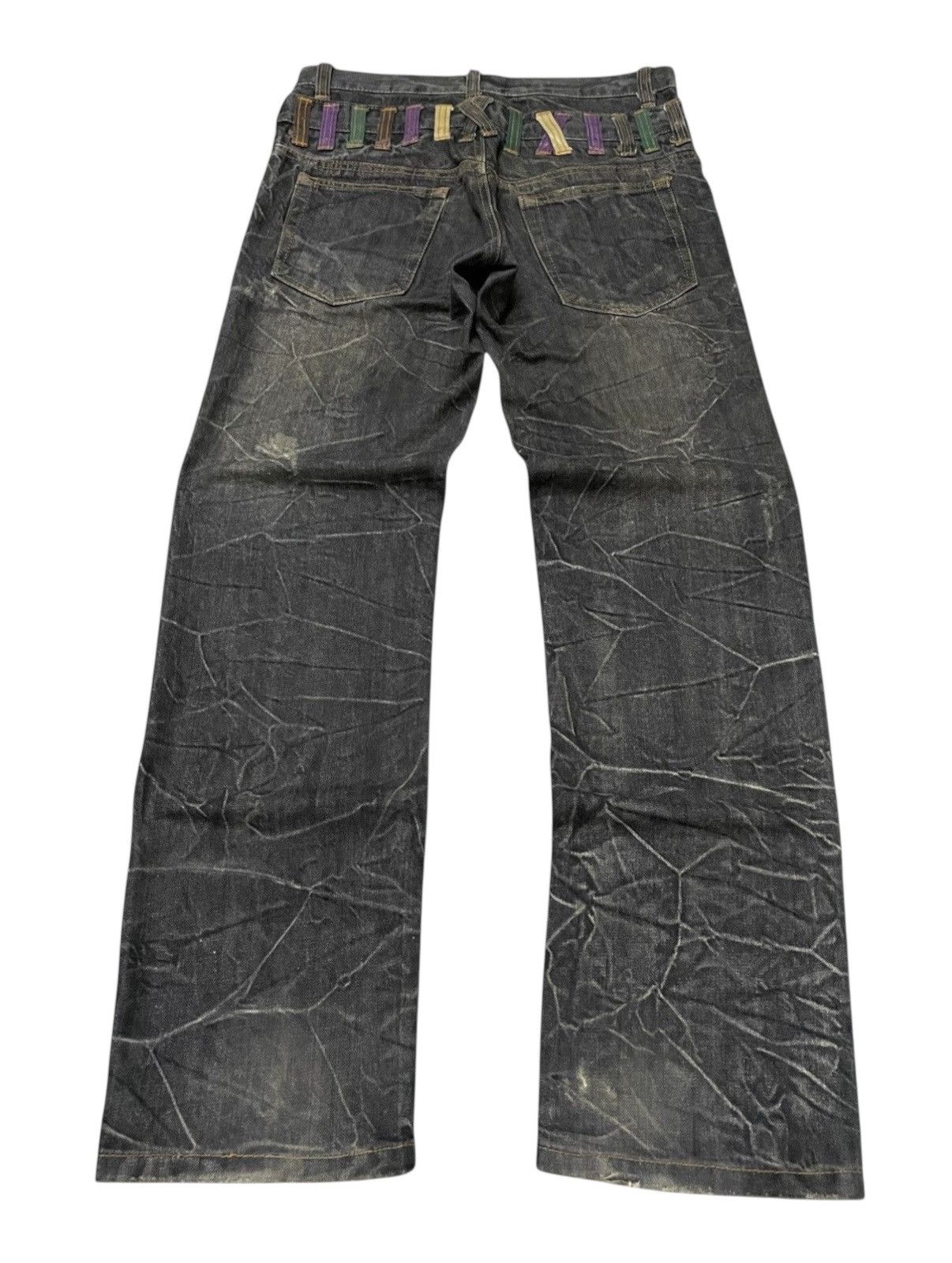 Le Grande Bleu (L.G.B.) Nylaus Japan Double Waist Wrinkled Whisker Faded Wash Jeans Size US 30 / EU 46 - 2 Thumbnail