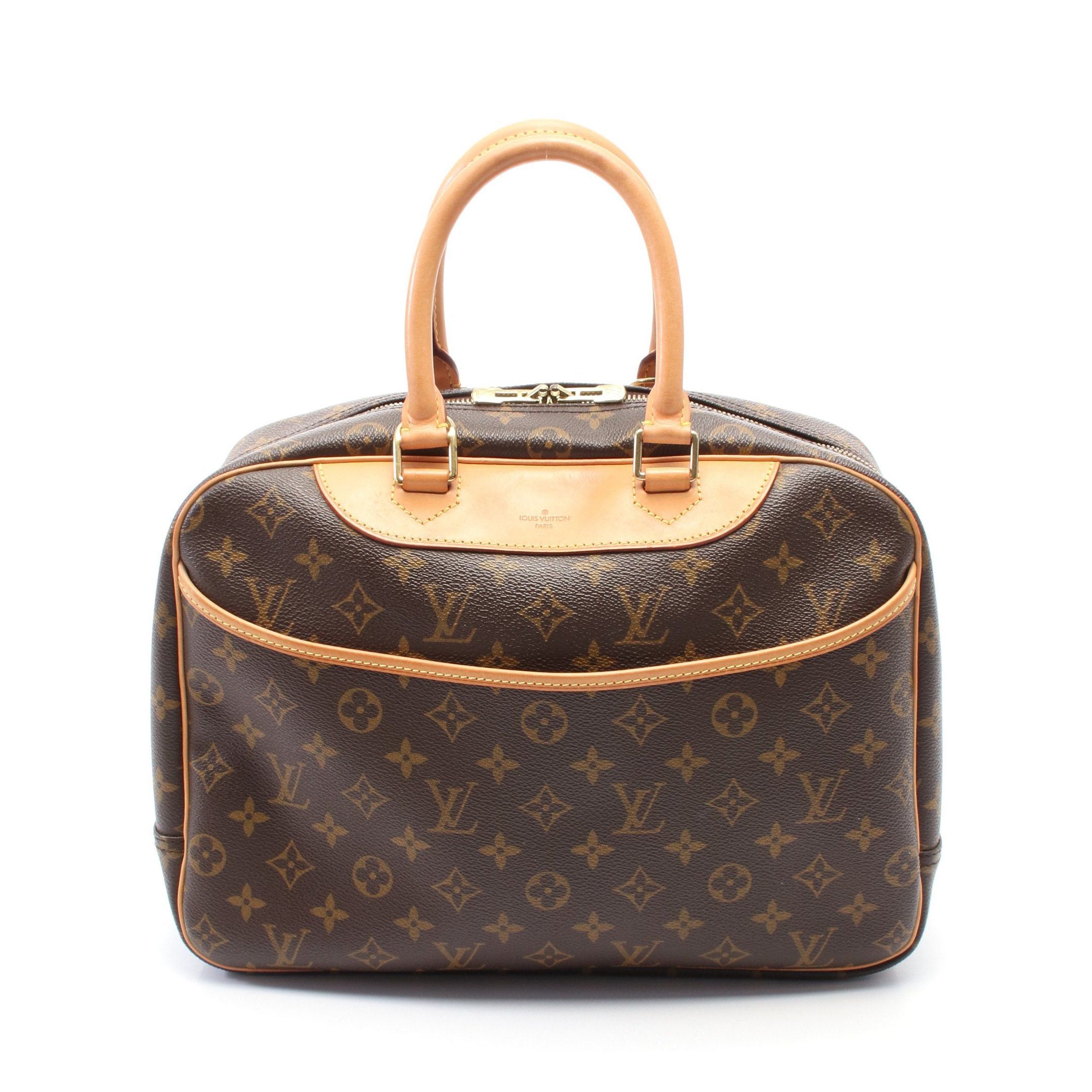 Louis Vuitton Louis Vuitton Deauville Bowling Vanity Monogram Handbag Leather Brown Size ONE SIZE - 1 Thumbnail