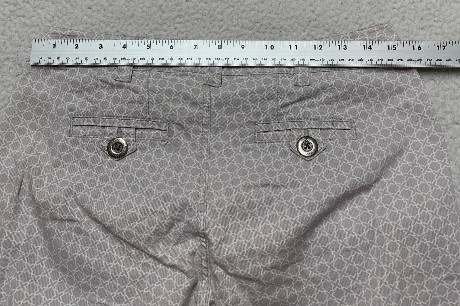 Other Idra Women's Sz 4 Gray Printed Geometric Capri Pants Size 27" / US 4 / IT 40 - 12 Thumbnail