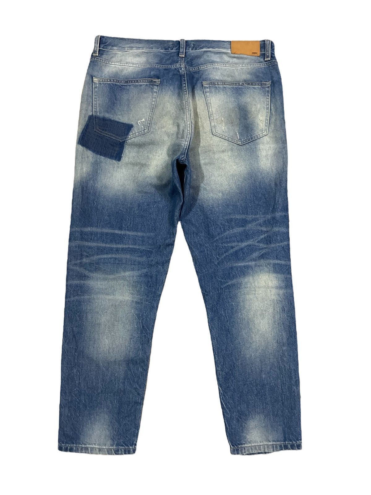 Kapital Vintage Japanese Brand Crazy Denim Wash Boro Tapered Jeans Size US 36 / EU 52 - 8 Thumbnail