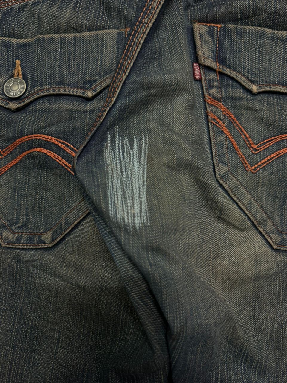 Edwin 💥Flare💥Vintage Edwin Buckle Back Sick Rusty Mudwash Distress Size US 31 - 22 Thumbnail