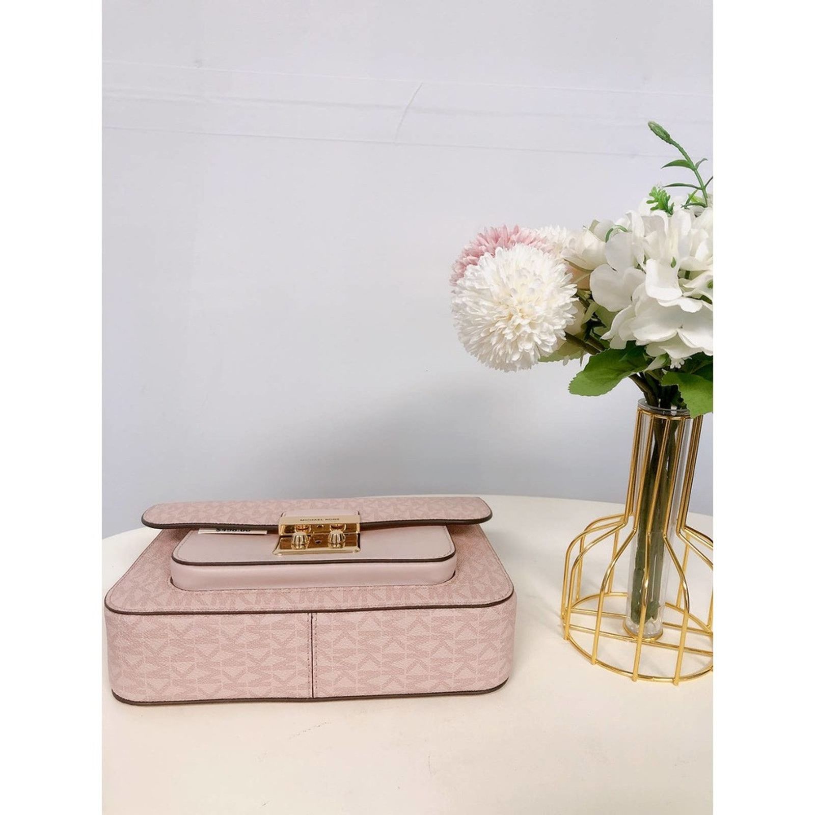 Michael Kors MICHAEL KORS 35T2GS9M2B Sloan Editor MD Logo Messenger Blush Size ONE SIZE - 5 Thumbnail
