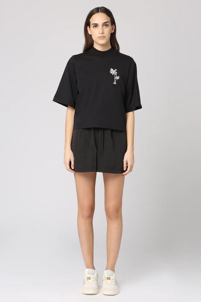 Palm Angels o1y1225 Crewneck T-Shirt in Black Size M / US 6-8 / IT 42-44 - 3 Thumbnail