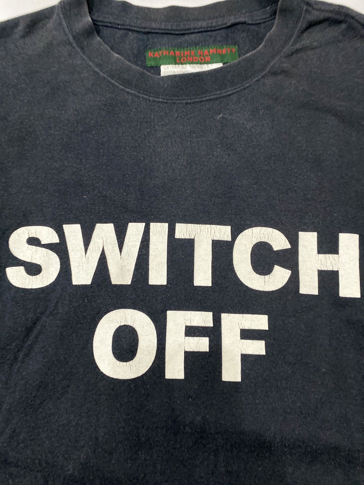 Katharine Hamnett London 90’s Katharine Hamnett London “Switch Off” Tshirt Size US L / EU 52-54 / 3 - 3 Thumbnail