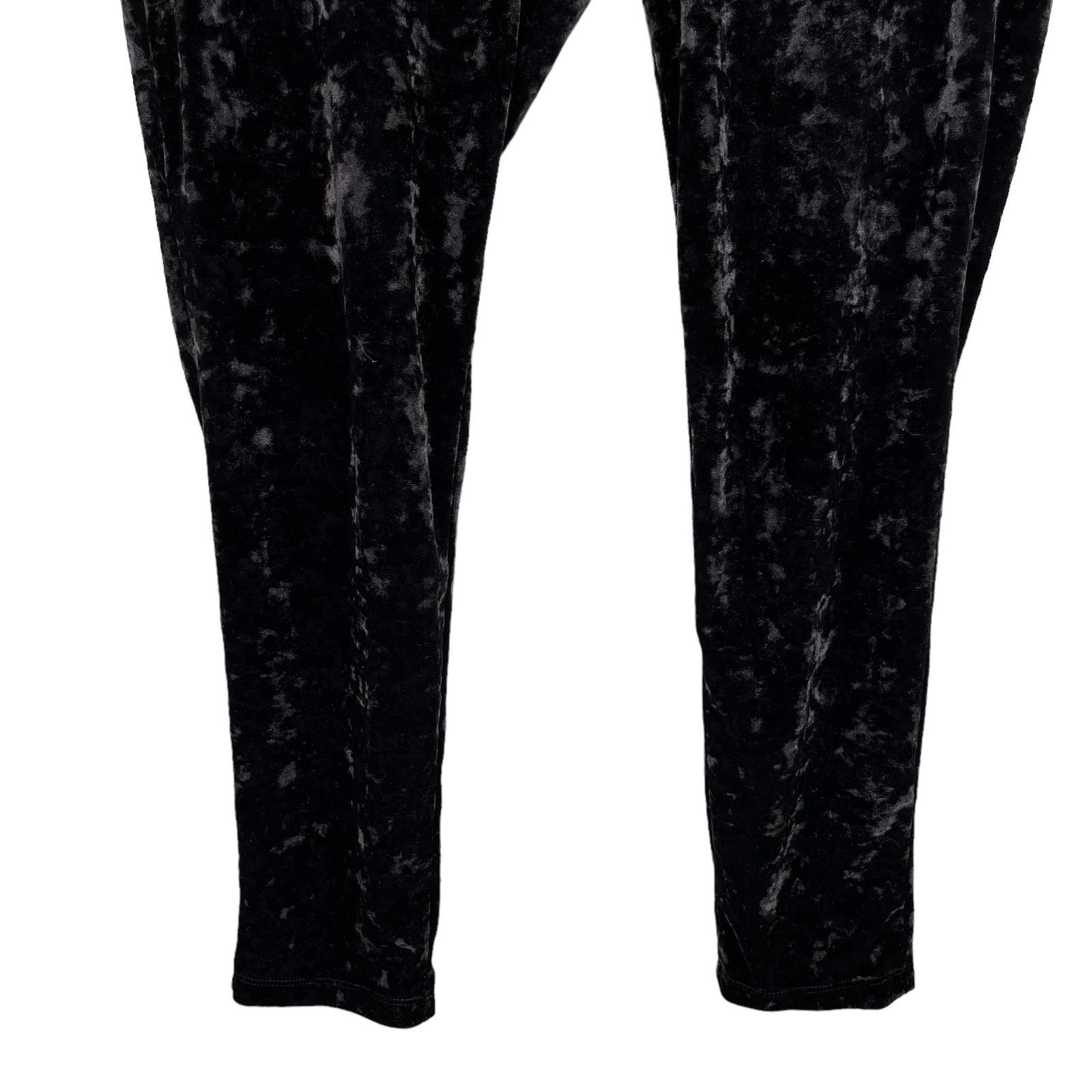 Other Torrid Pants Black Crushed Velvet Pull On 3 3X Elastic Waist Size 40" / US 18 - 6 Thumbnail